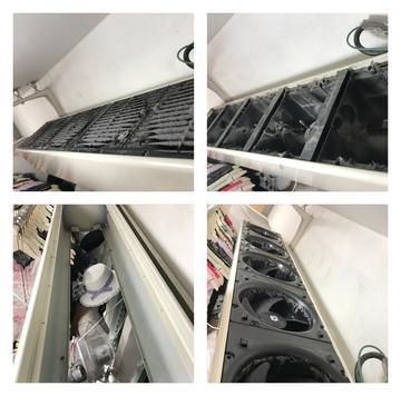 渋谷広尾店 エアカーテンの分解清掃クリーニングも喜んで 夜間作業で店舗空調を一斉掃除です ハウスクリーニングのことならおそうじ革命