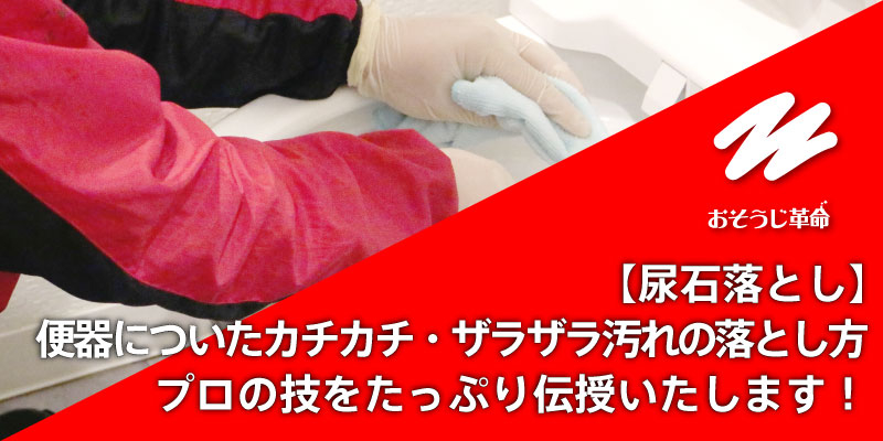 【尿石落とし】便器についたカチカチ・ザラザラ汚れの落とし方｜プロの技をたっぷり伝授いたします！