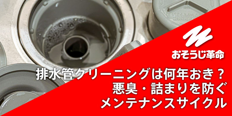 排水管クリーニングは何年おき？悪臭・詰まりを防ぐメンテナンスサイクル