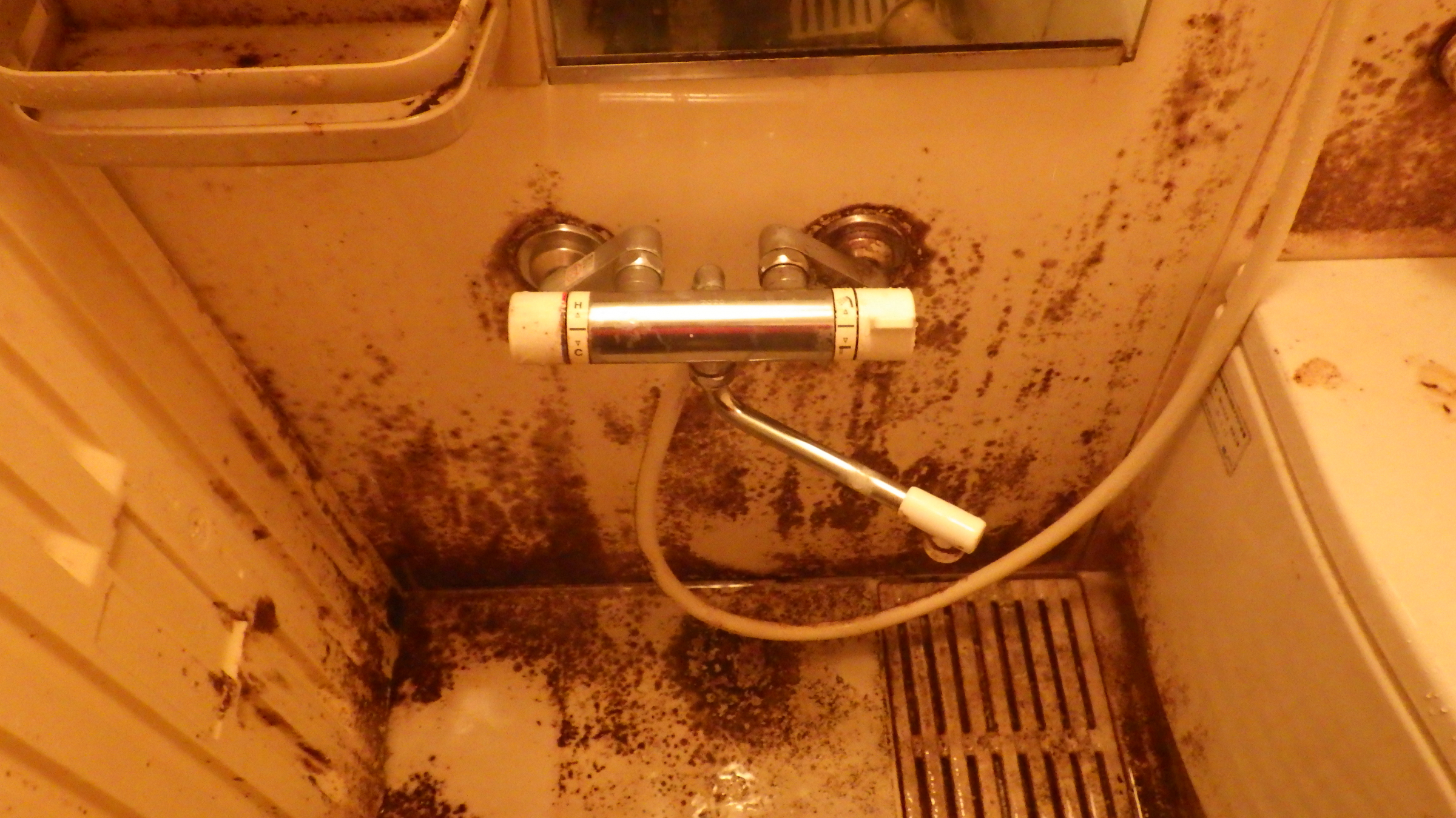 東京都品川区上大崎の浴室・お風呂クリーニングの作業前1