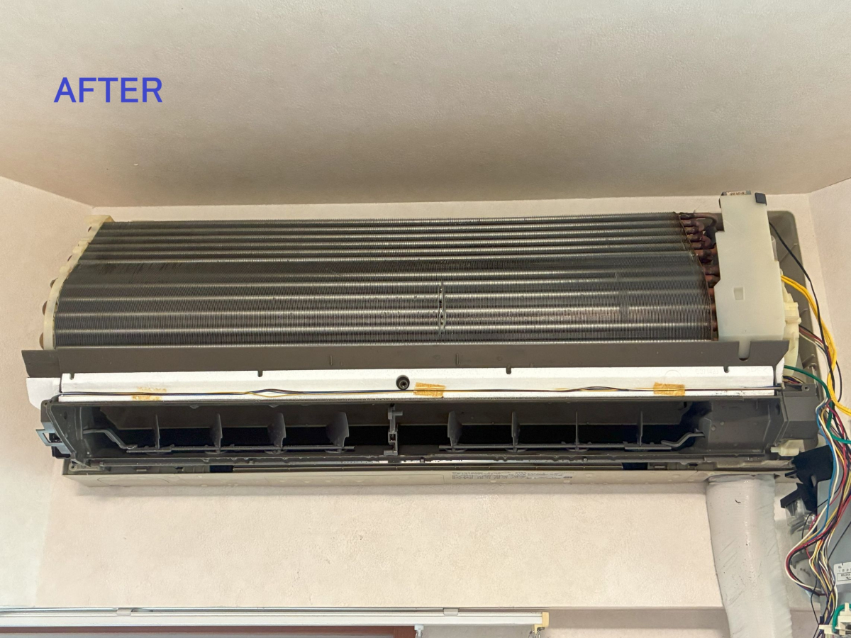 愛知県名古屋市中区の壁掛けエアコンの作業後1