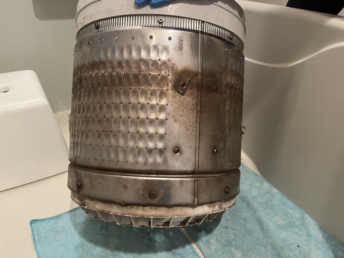 千葉県船橋市の洗濯機分解クリーニングの作業前2