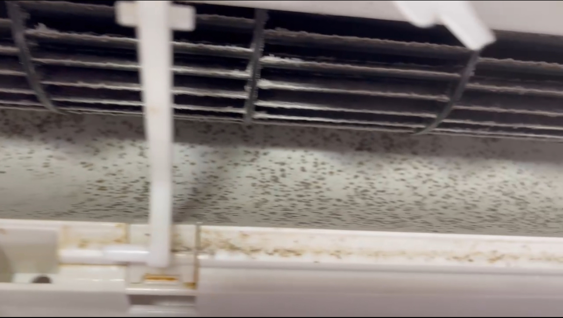 埼玉県北葛飾郡杉戸町のお掃除機能付きエアコンの作業前2