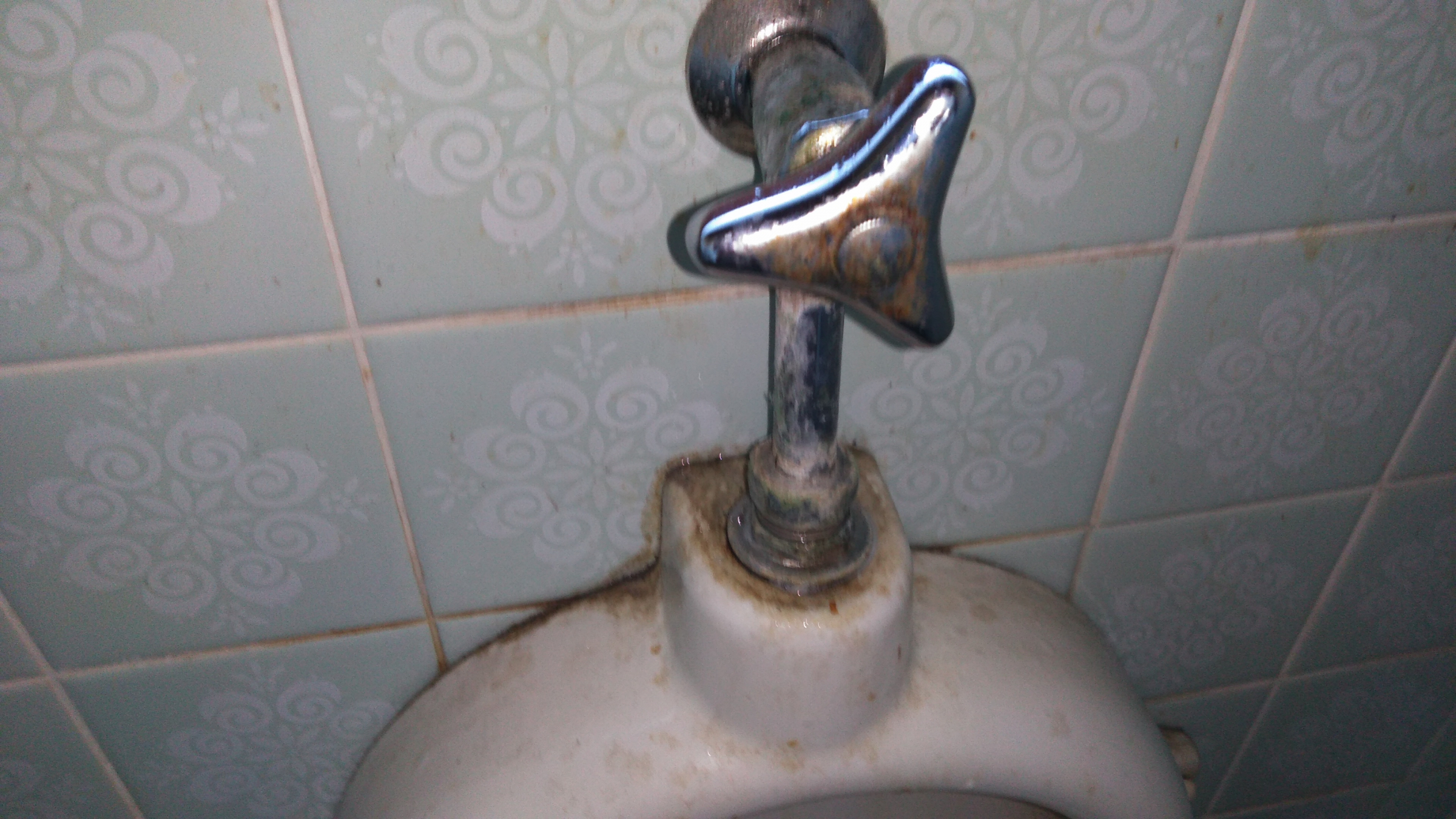 熊本県菊池郡菊陽町原水のトイレクリーニングの作業前1