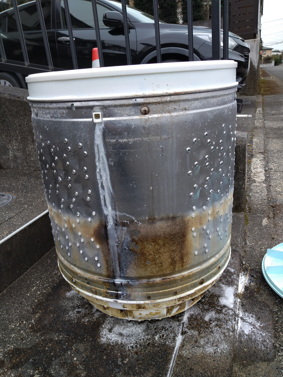 静岡県浜松市浜名区の洗濯機分解クリーニングの作業前1