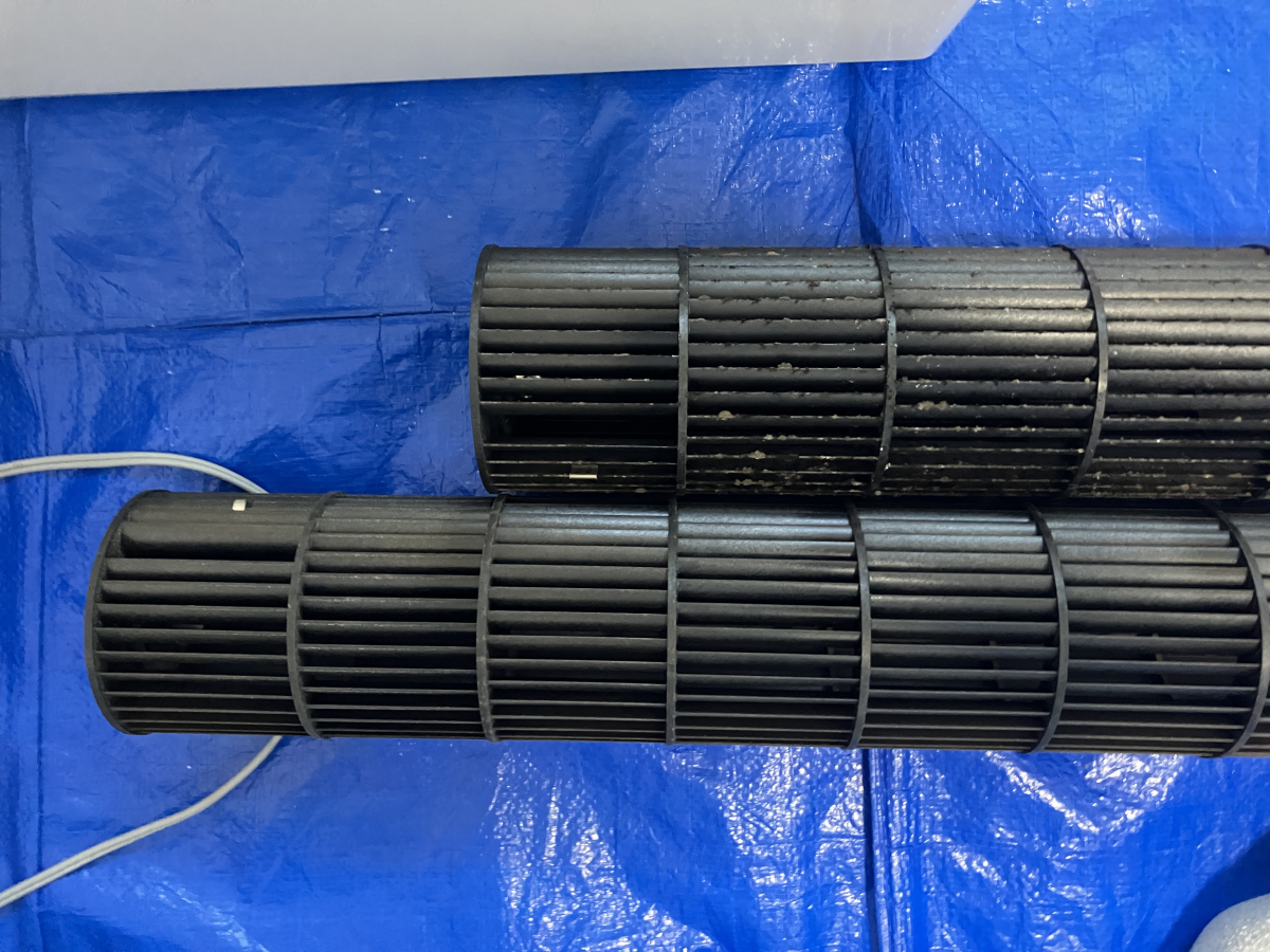 神奈川県川崎市多摩区の壁埋め込みエアコンの作業前2