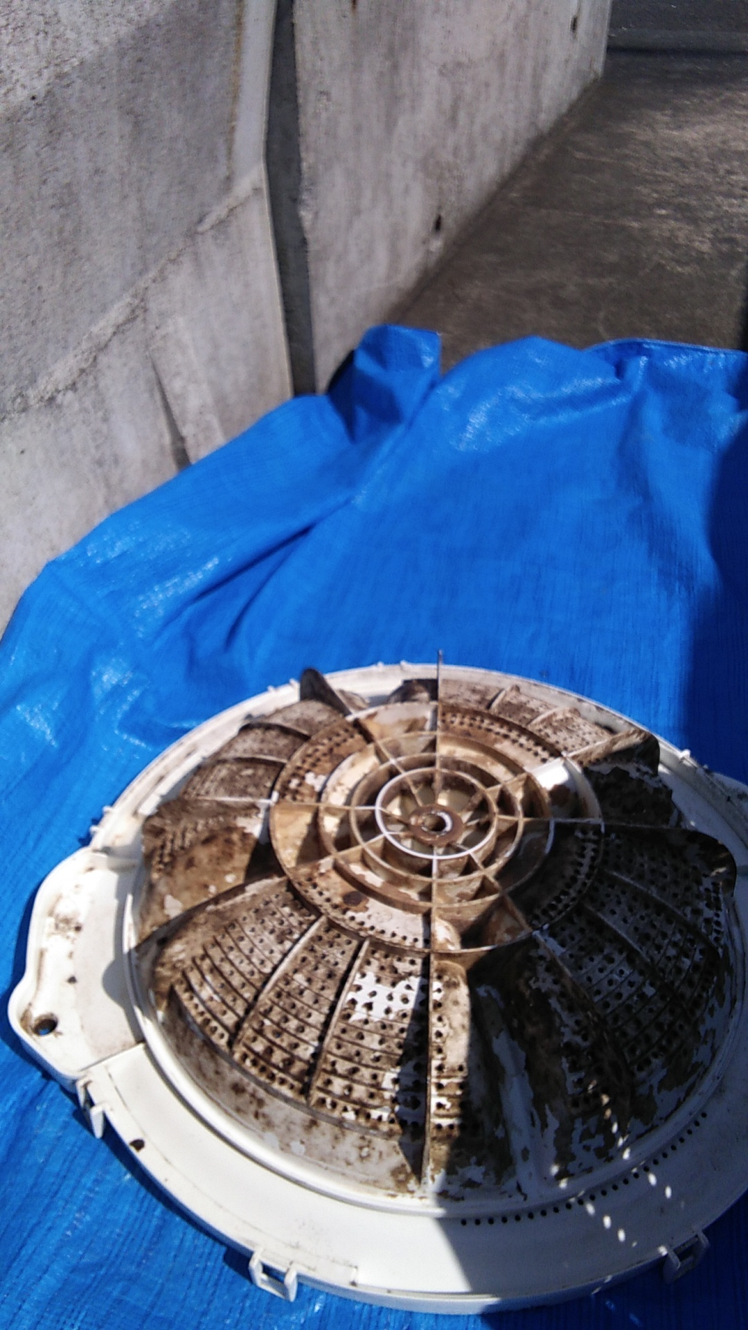 青森県八戸市の洗濯機分解クリーニングの作業前2