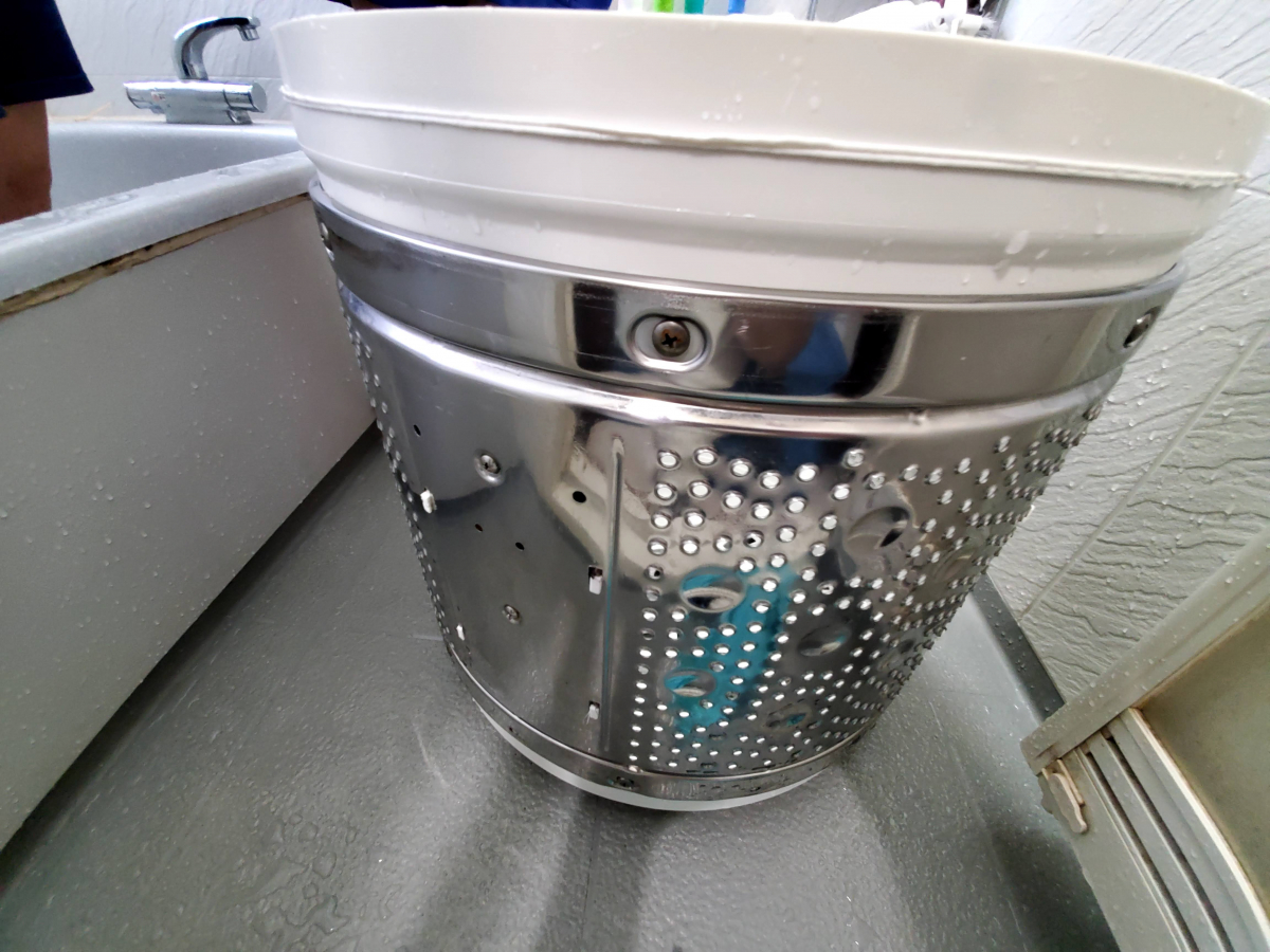 宮崎県延岡市の洗濯機分解クリーニングの作業後2