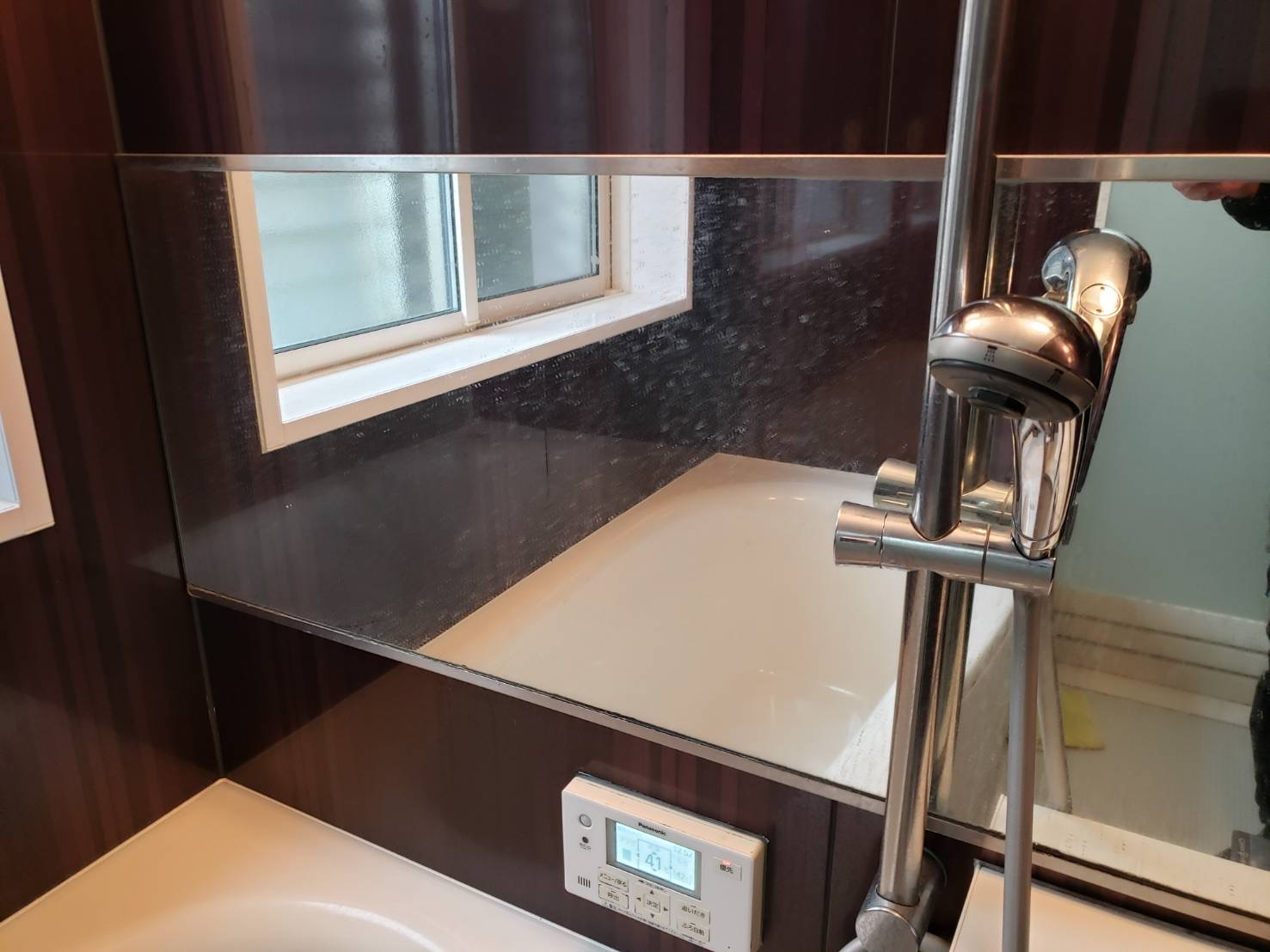 新潟県新潟市江南区所島の浴室・お風呂クリーニングの作業前1