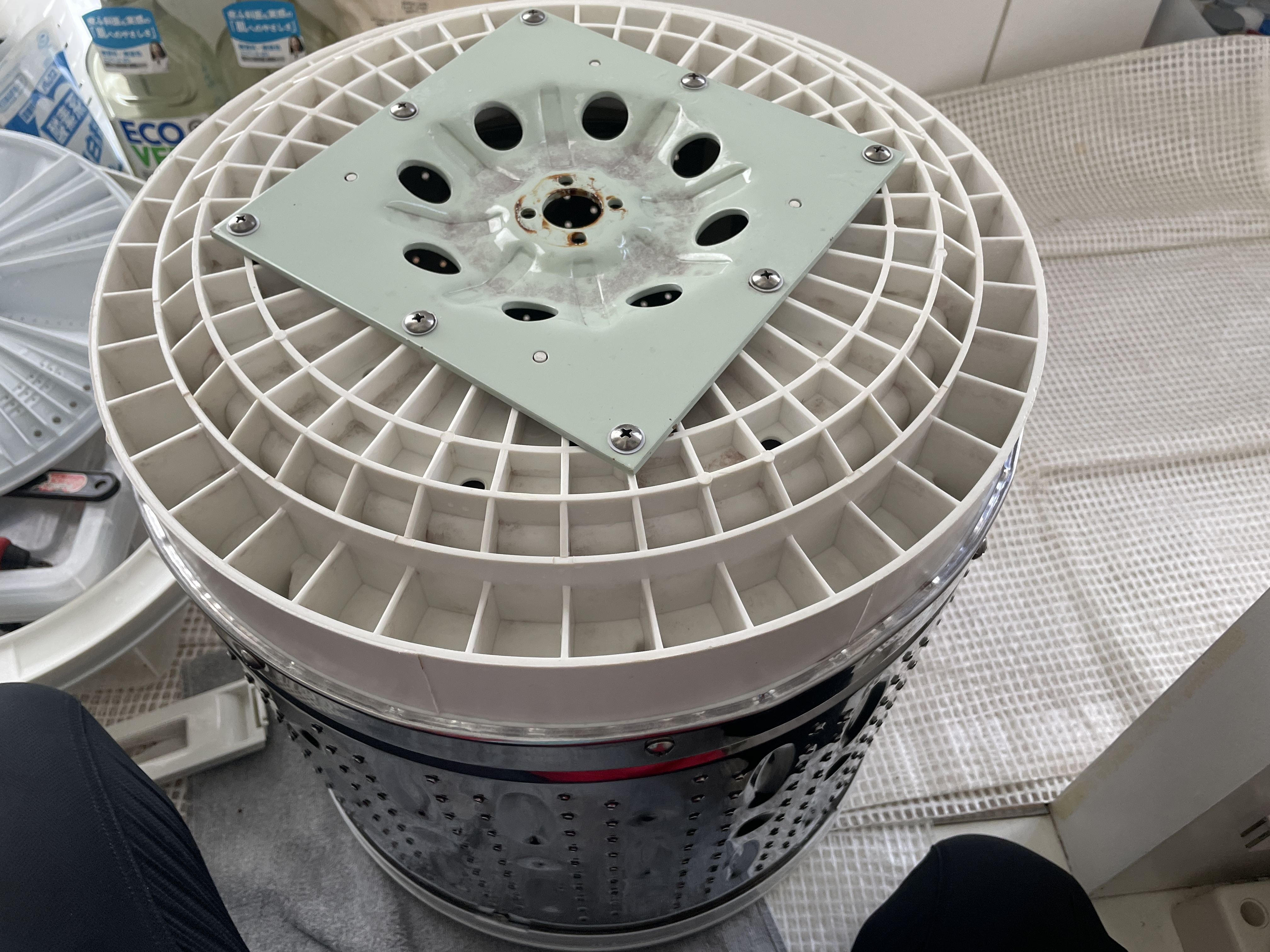神奈川県横浜市青葉区の洗濯機分解クリーニングの作業後1