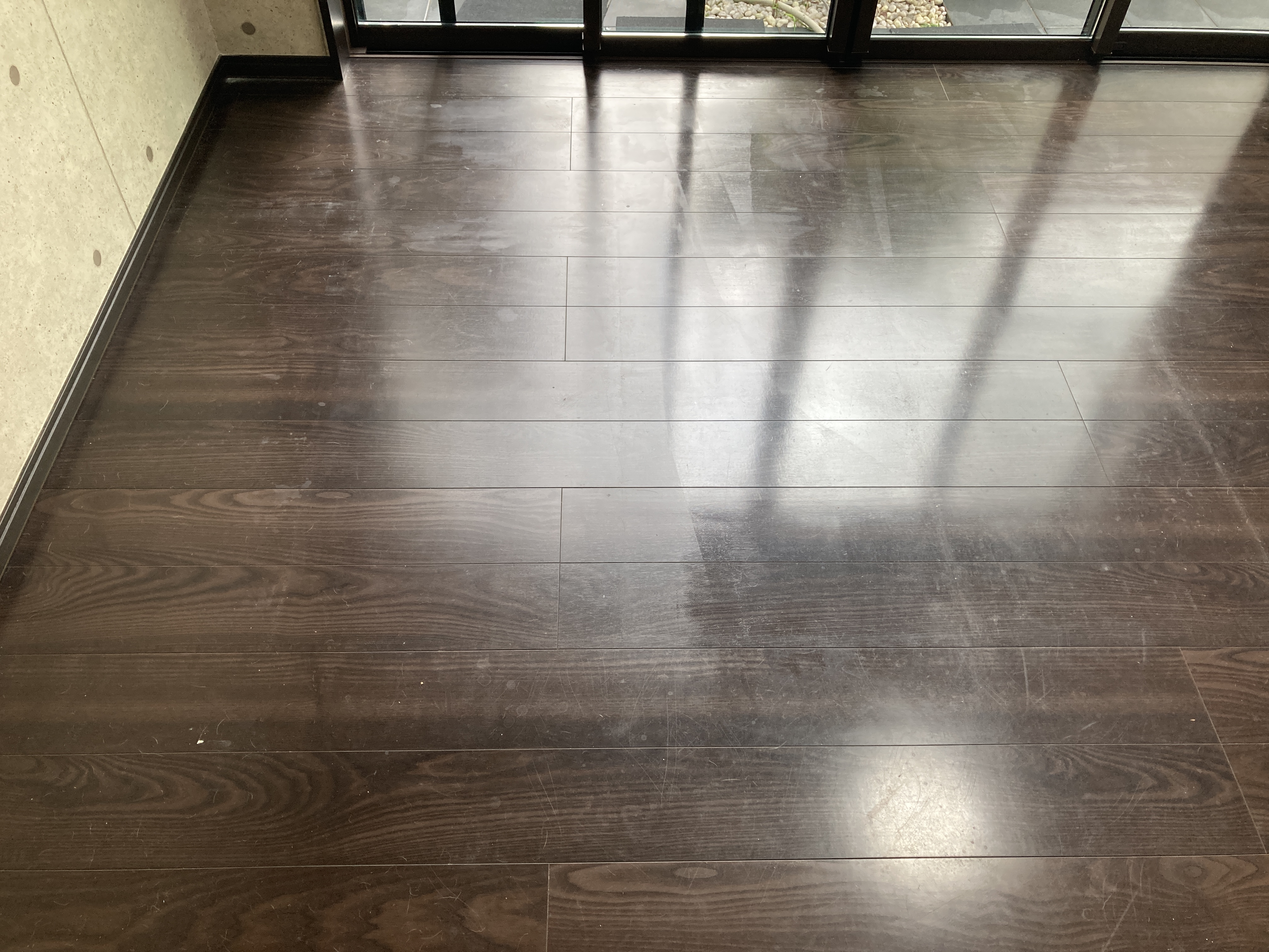 京都府京都市伏見区竹田田中宮町のフローリングクリーニングの作業前2