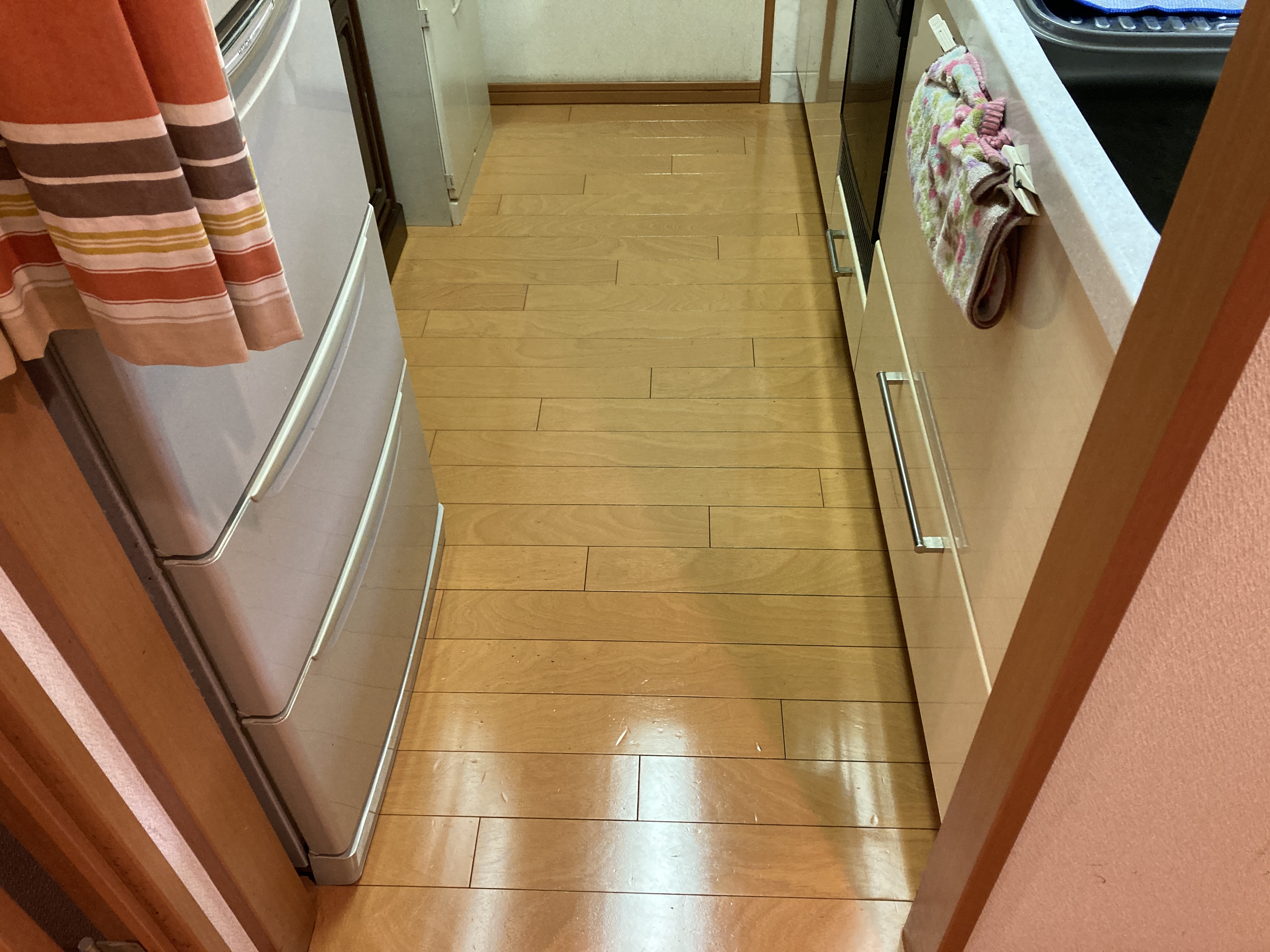 京都府京都市中京区柳八幡町のフローリングクリーニングの作業後2