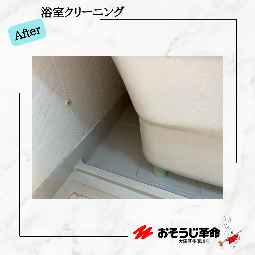 東京都世田谷区池尻の浴室・お風呂クリーニングの作業後2