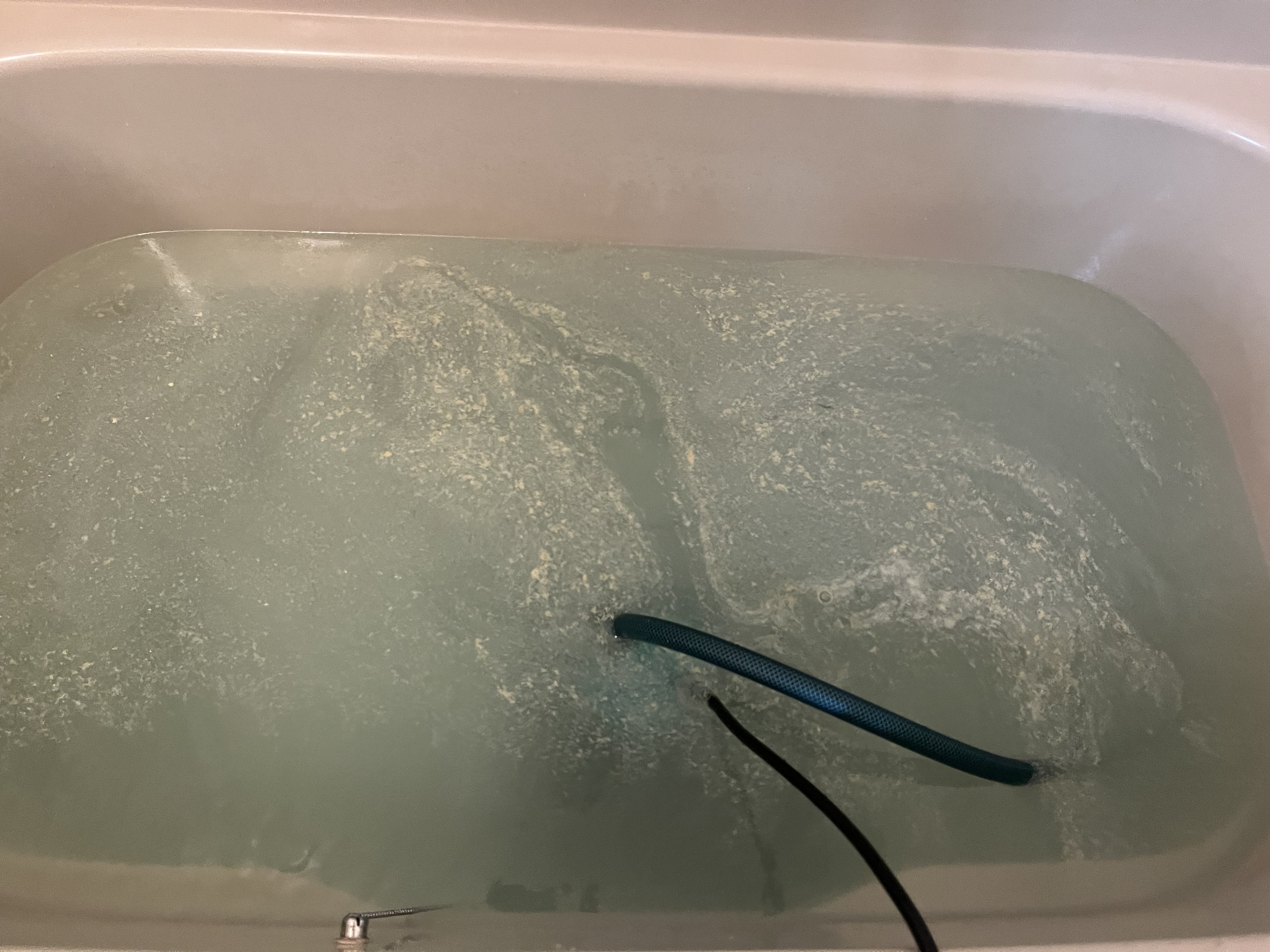 青森県弘前市の追い焚き配管除菌洗浄の作業後1