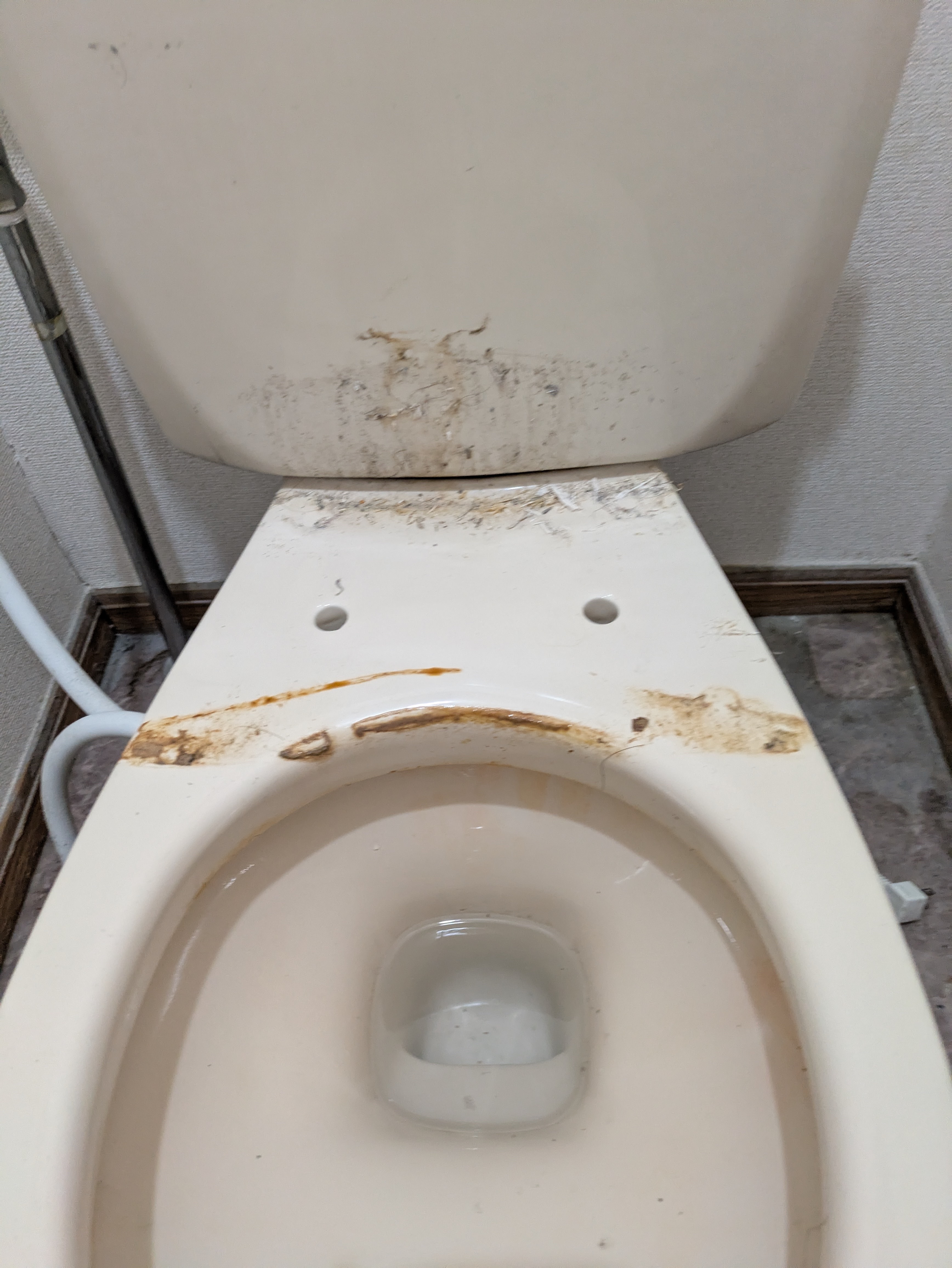 岡山県倉敷市のトイレクリーニングの作業前1