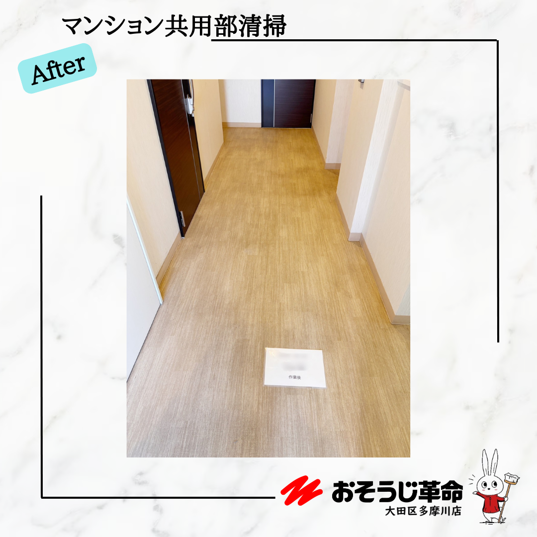 東京都世田谷区経堂のビル・マンション共用部清掃の作業後1