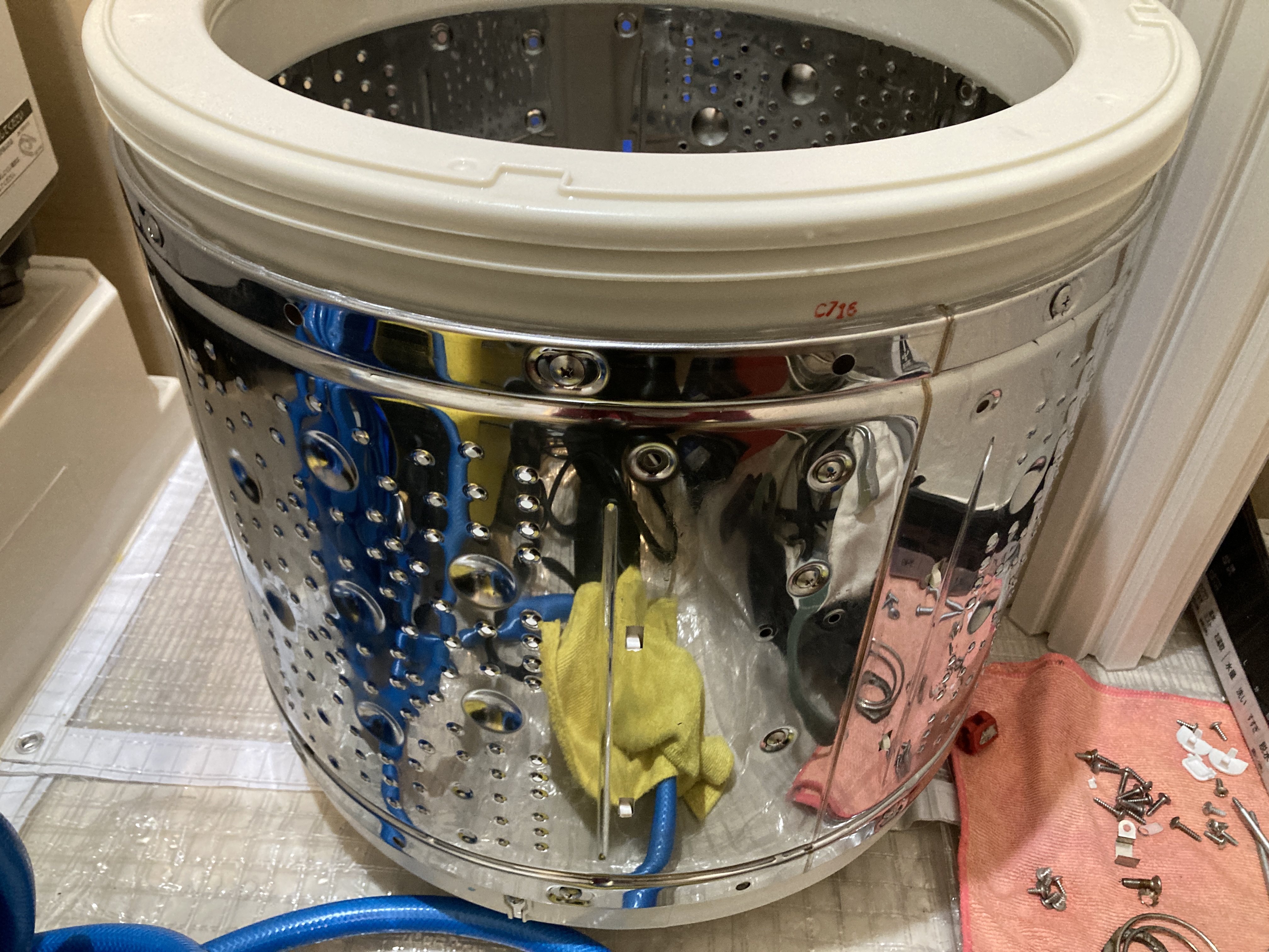 京都府京都市中京区西ノ京馬代町の洗濯機分解クリーニングの作業後2