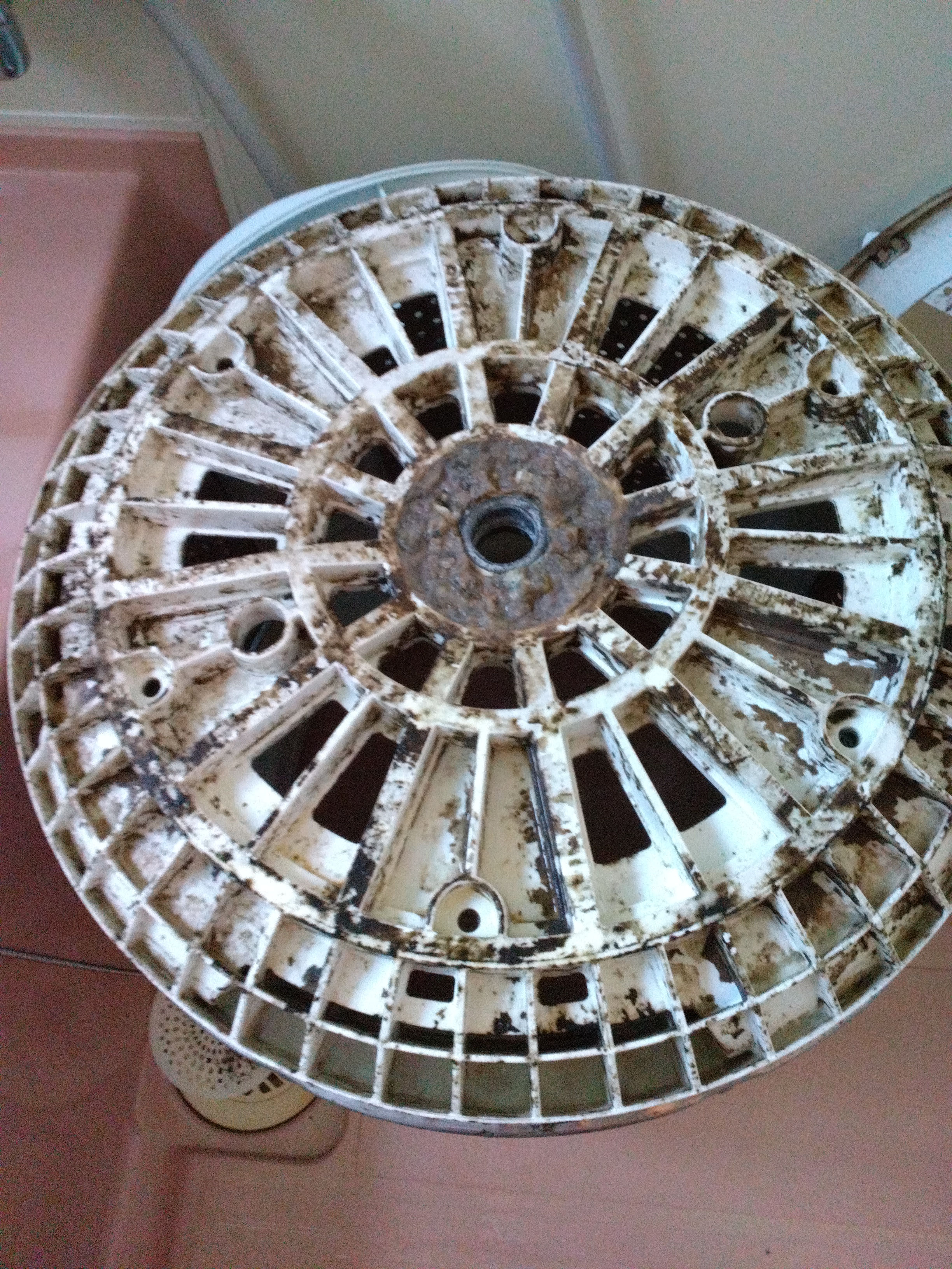 青森県八戸市の洗濯機分解クリーニングの作業前2