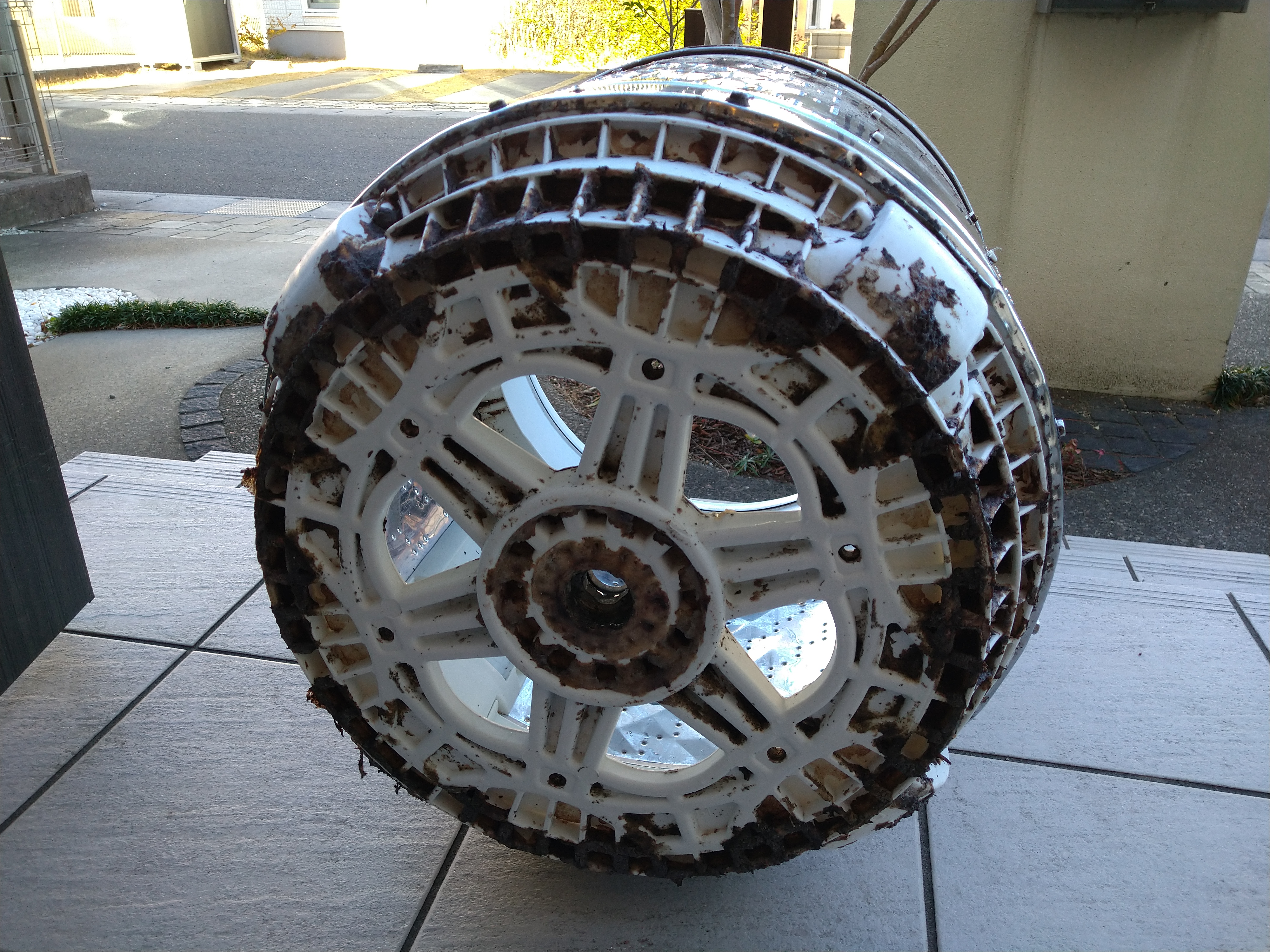 静岡県浜松市浜名区の洗濯機分解クリーニングの作業前1