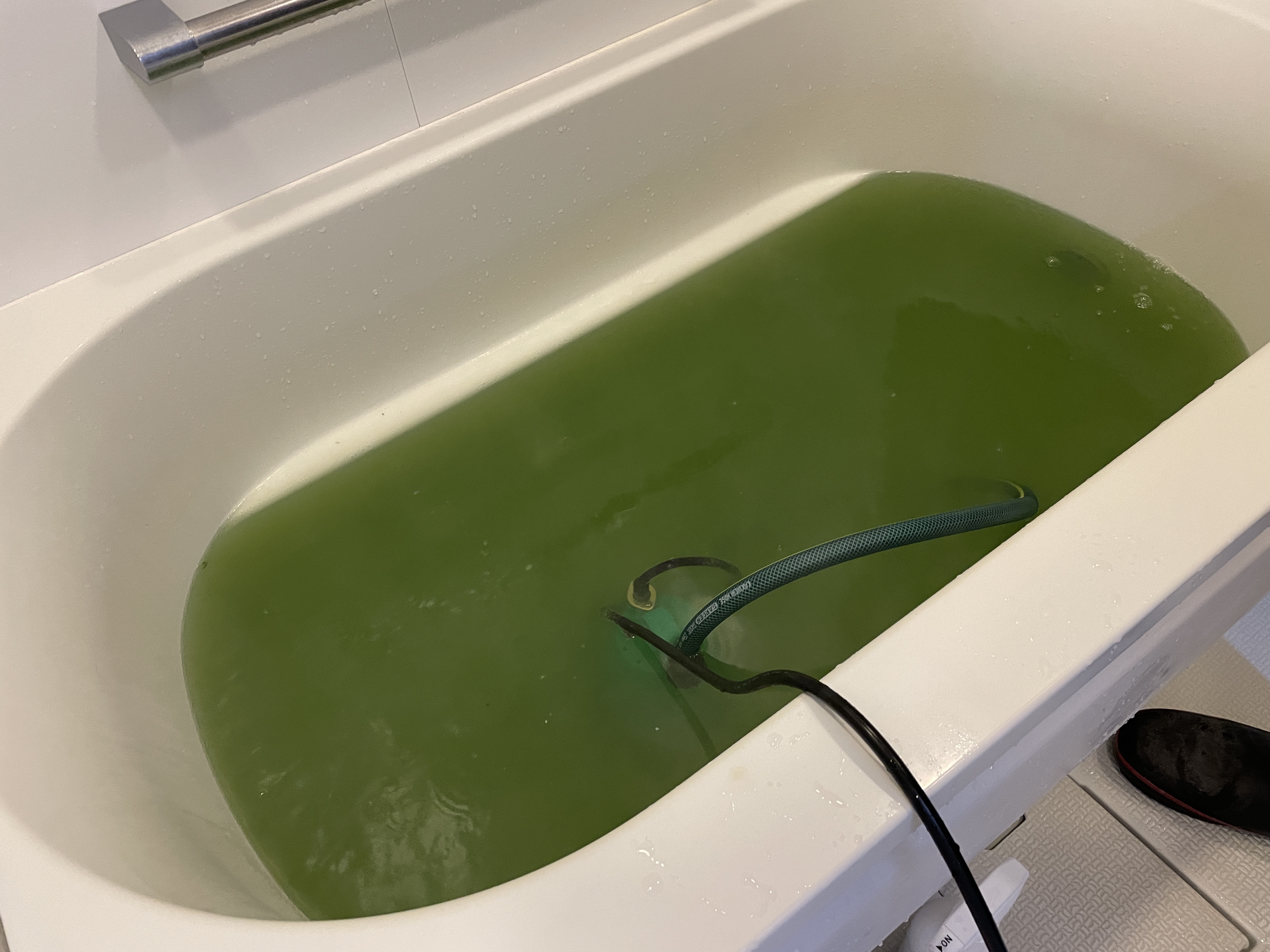 愛知県名古屋市千種区園山町の追い焚き配管除菌洗浄の作業後1