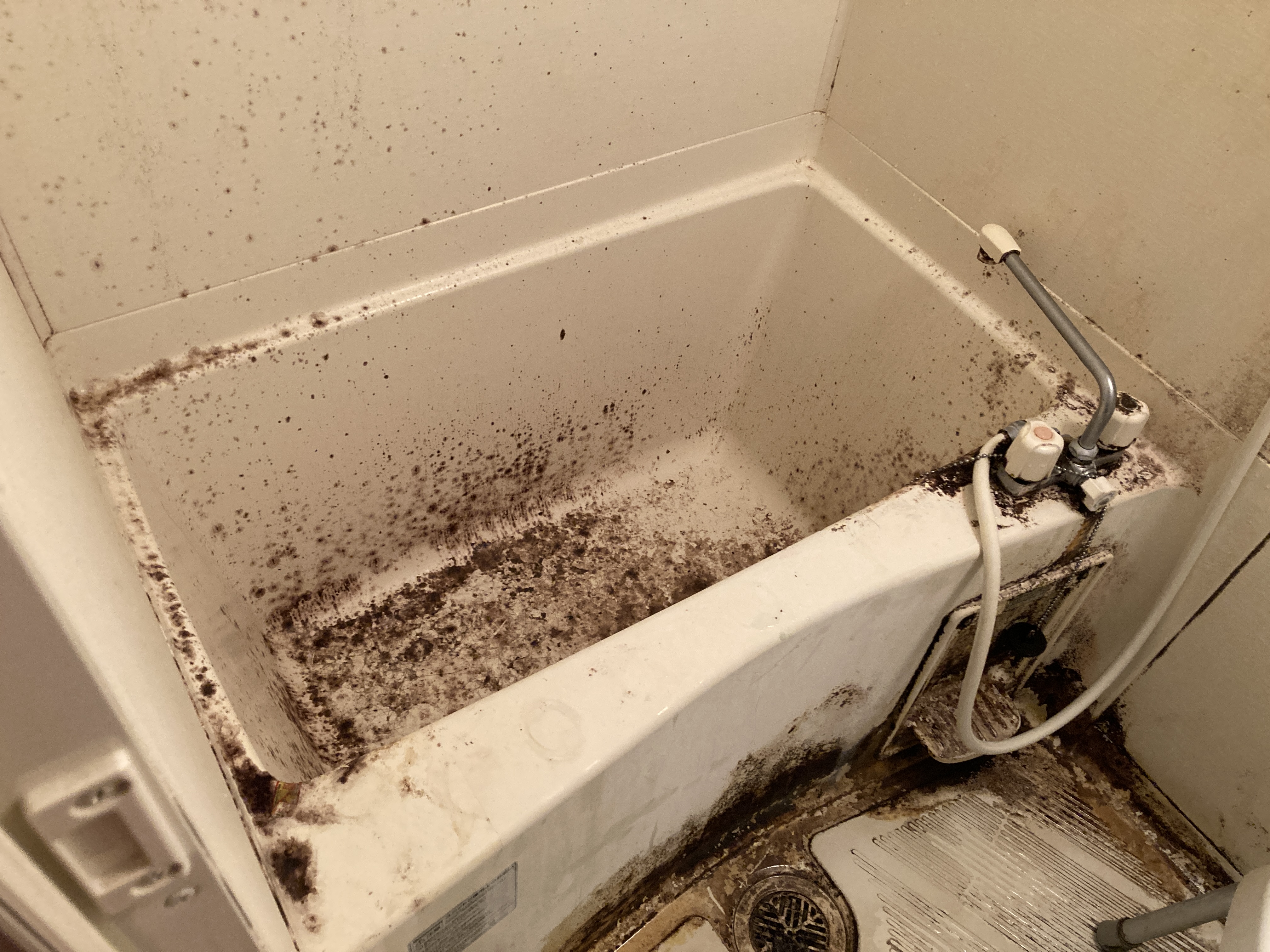 京都府京都市上京区笹屋の浴室・お風呂クリーニングの作業前1