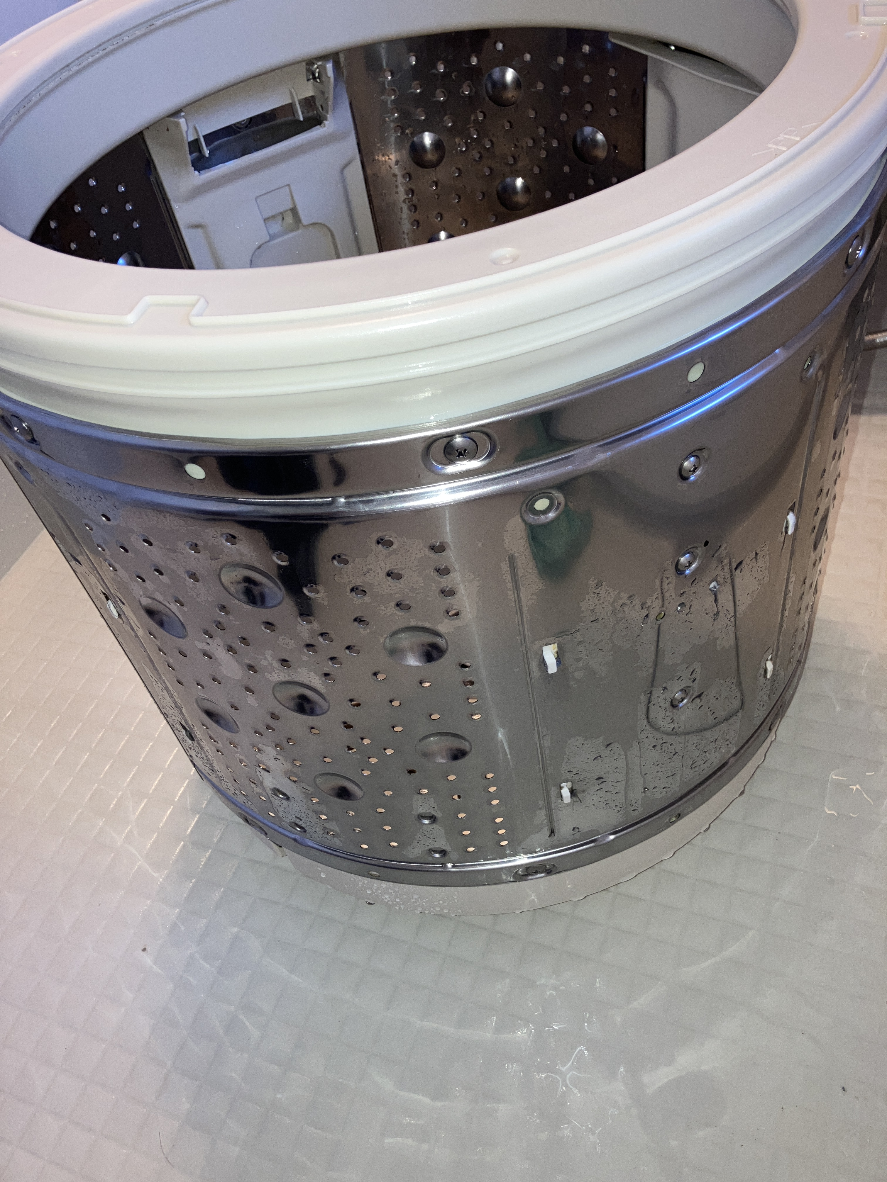 茨城県水戸市の洗濯機分解クリーニングの作業後1