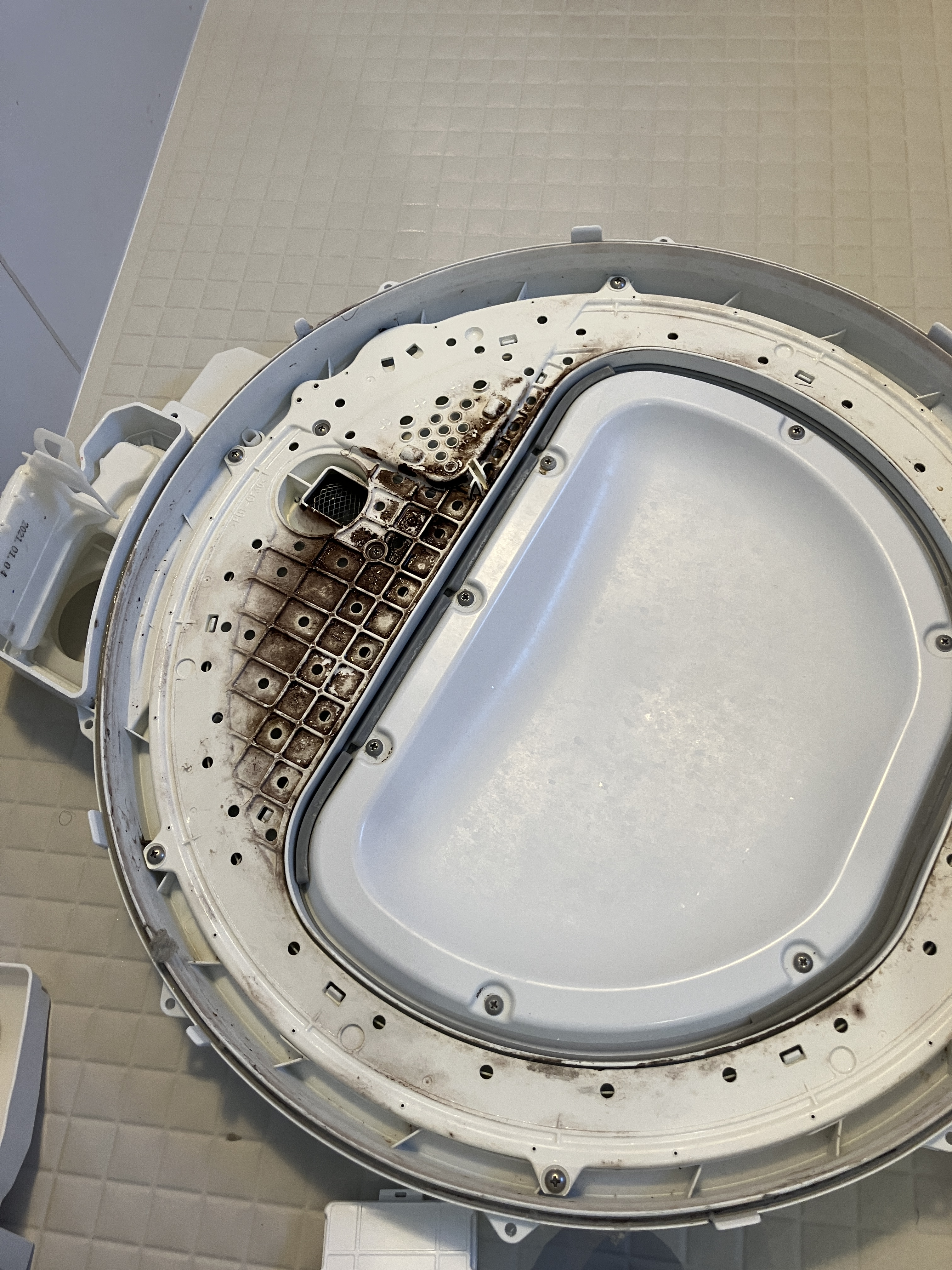 茨城県水戸市の洗濯機分解クリーニングの作業前2