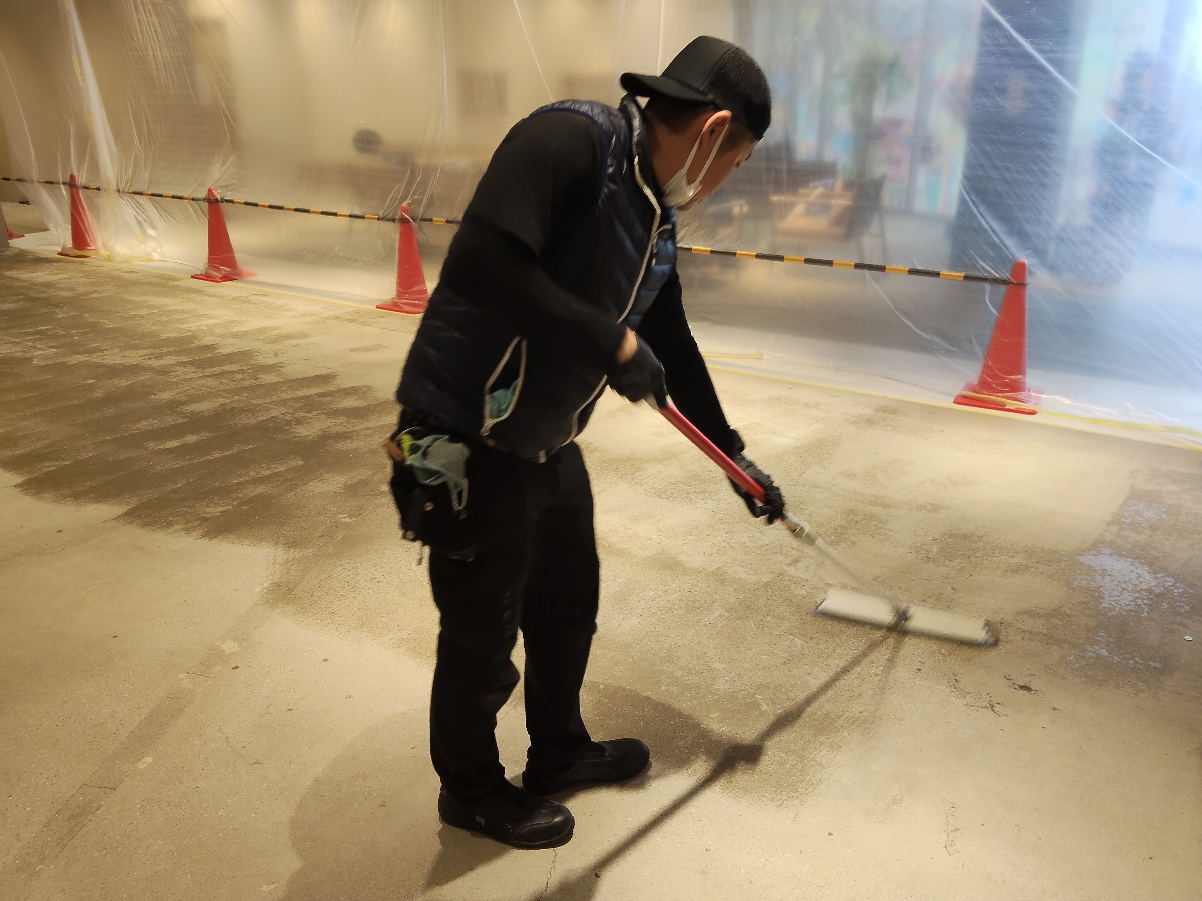 千葉県印西市牧之原の店舗清掃の作業前2