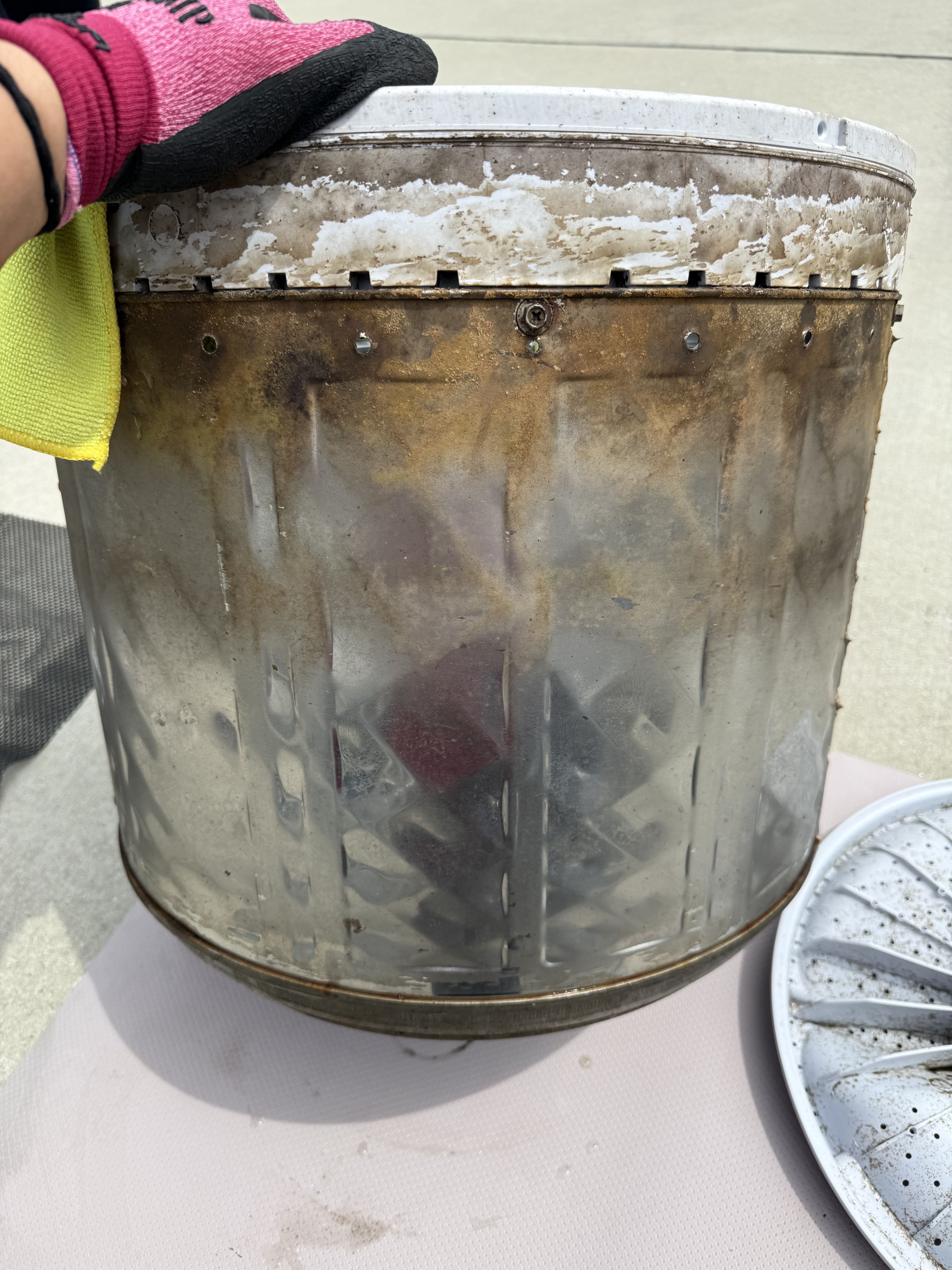 福岡県豊前市の洗濯機分解クリーニングの作業前2