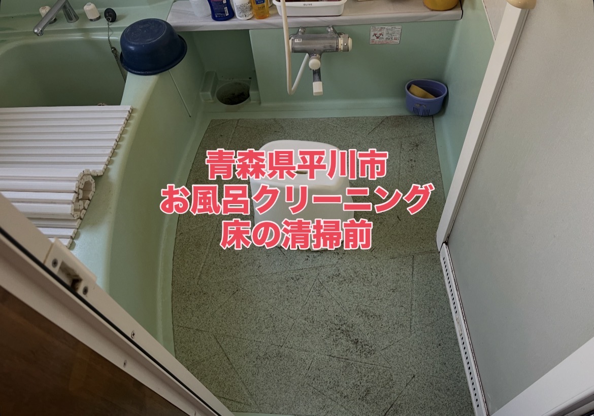 青森県平川市の浴室・お風呂クリーニングの作業前1
