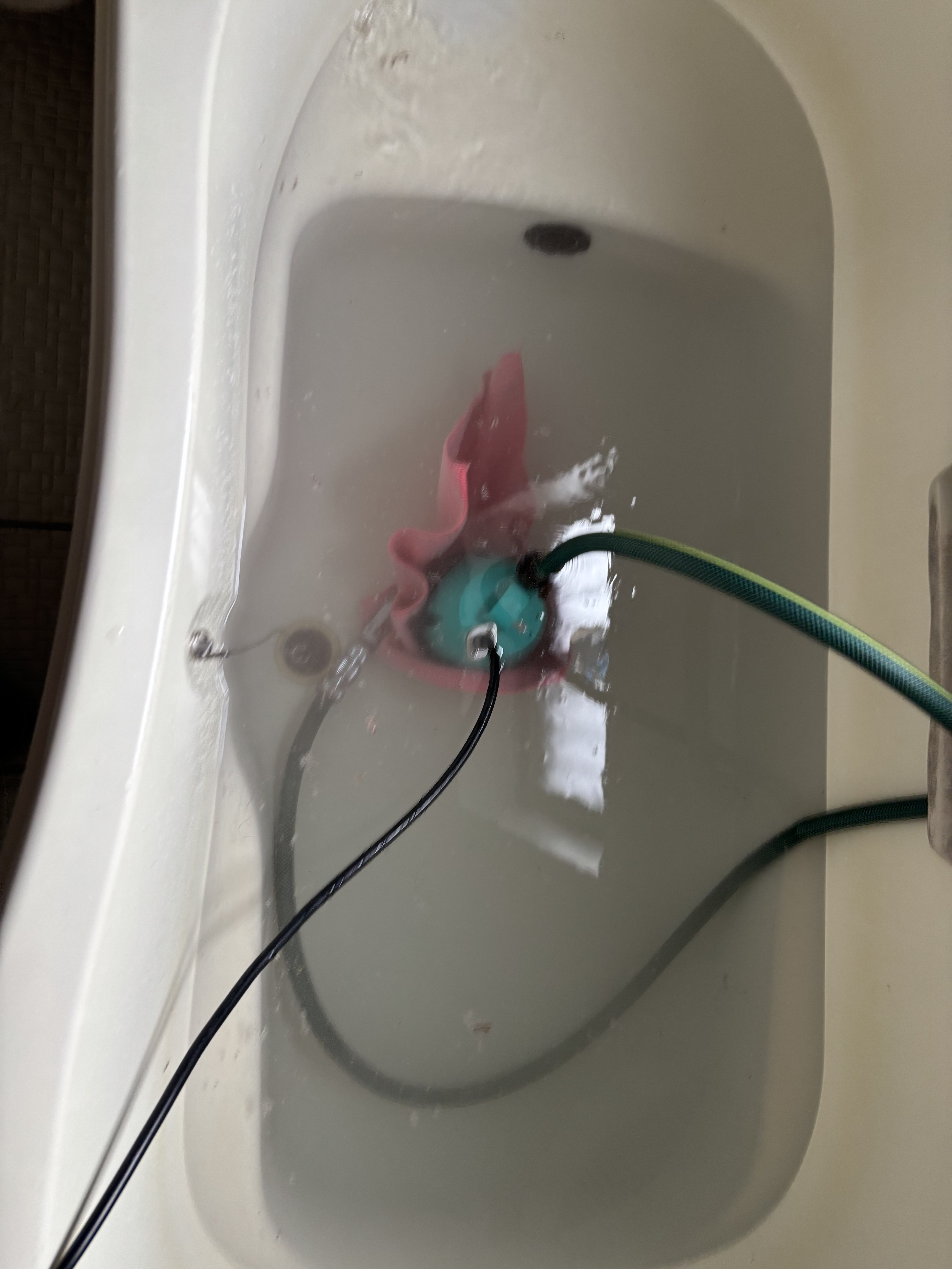 宮城県仙台市太白区あすと長町の追い焚き配管除菌洗浄の作業前1