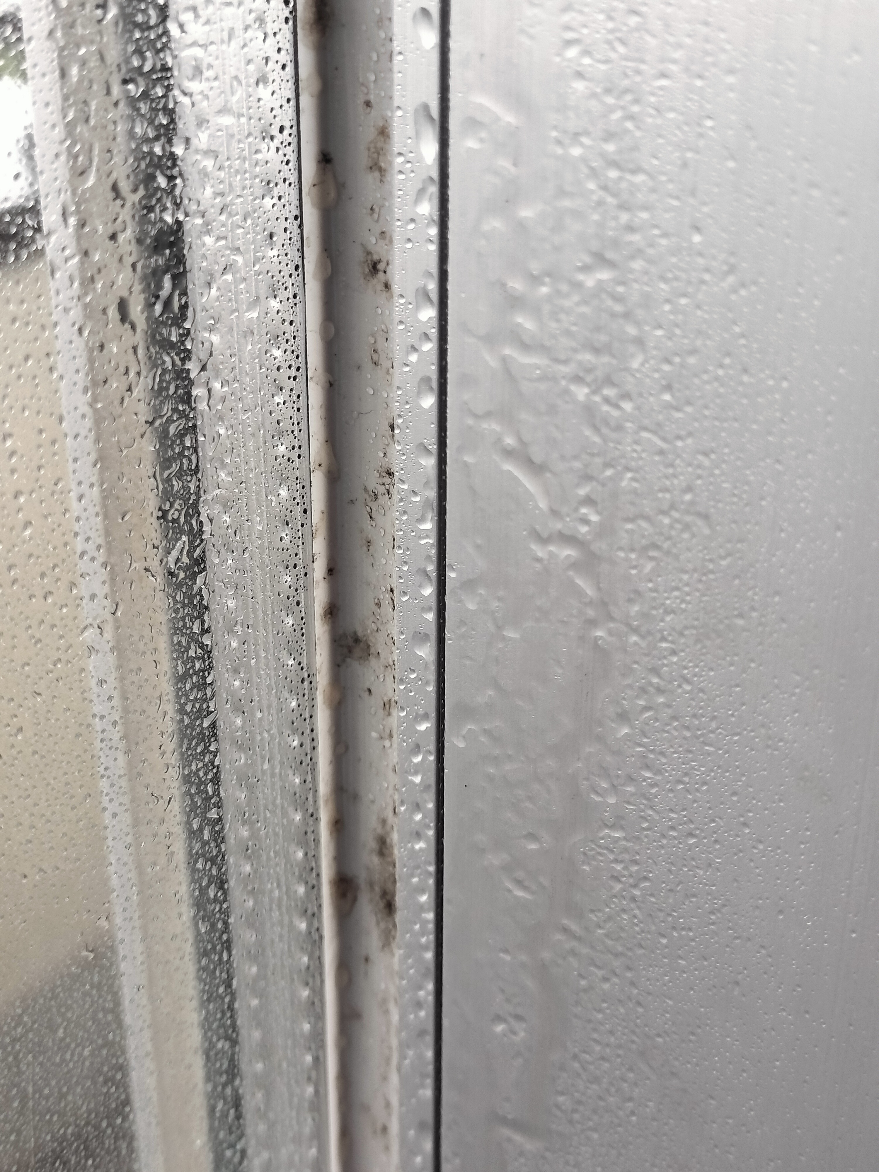 茨城県つくば市の窓ガラス・サッシクリーニングの作業前1