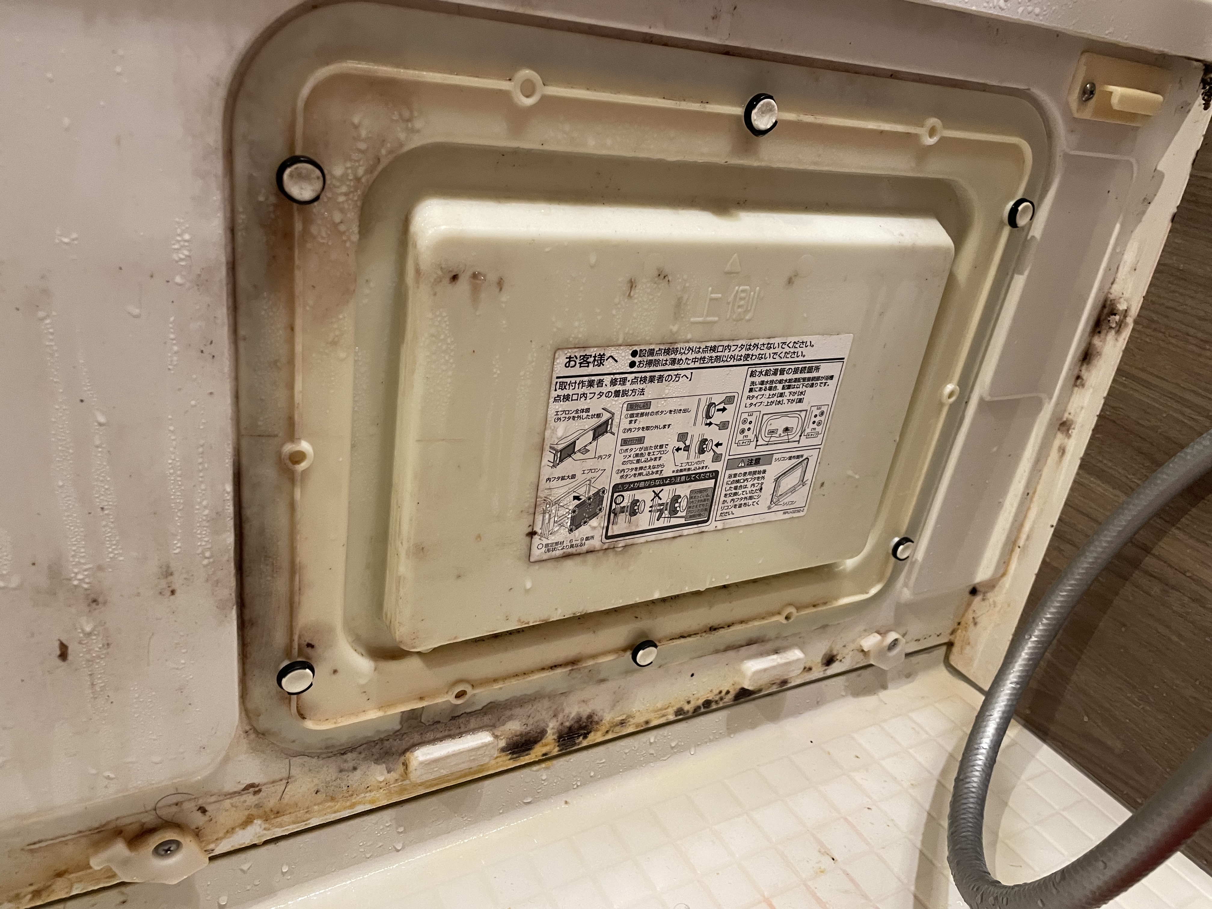 東京都新宿区西早稲田の浴室・お風呂クリーニングの作業前2