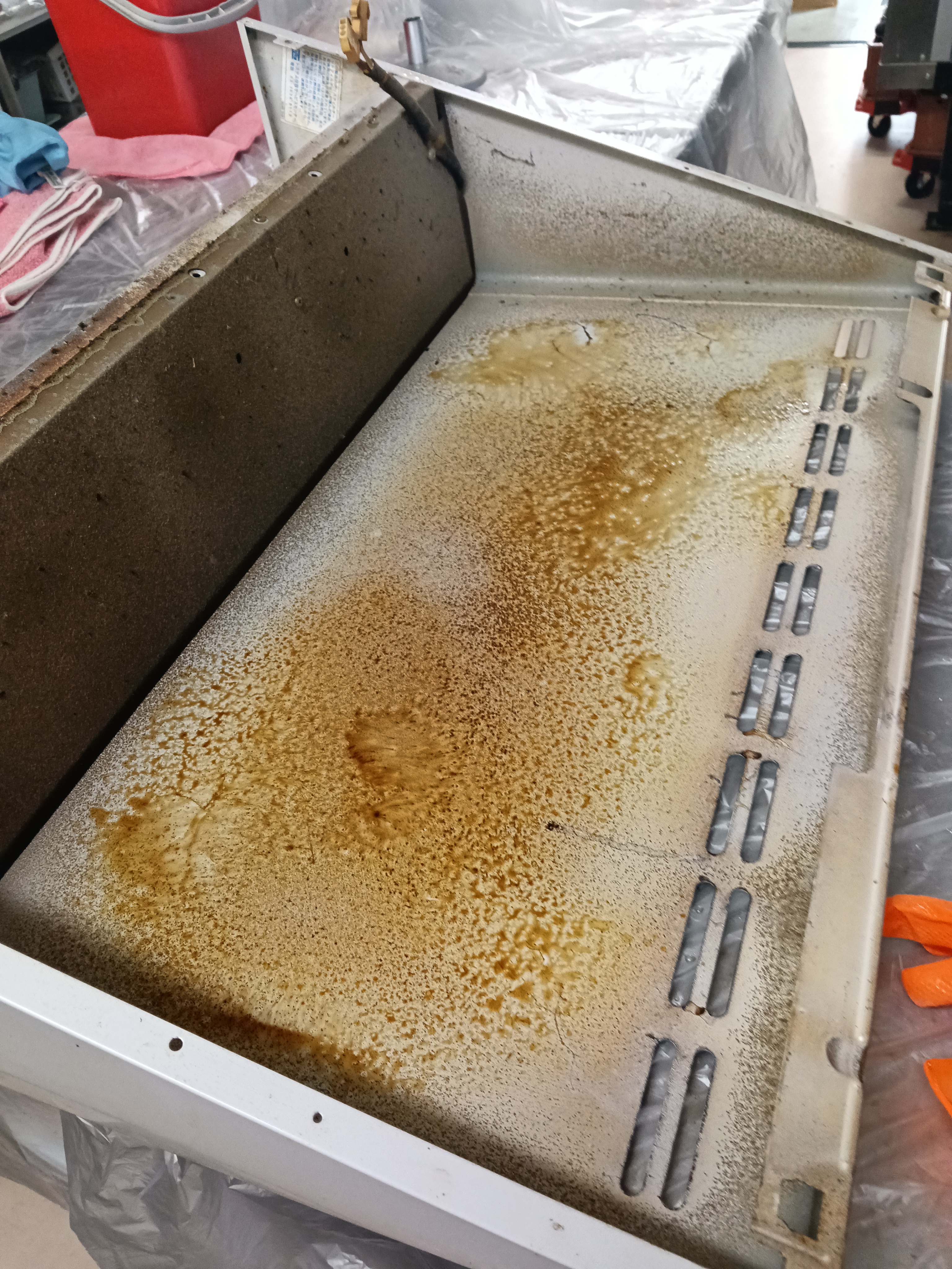千葉県山武郡九十九里町西野の飲食店清掃の作業前1