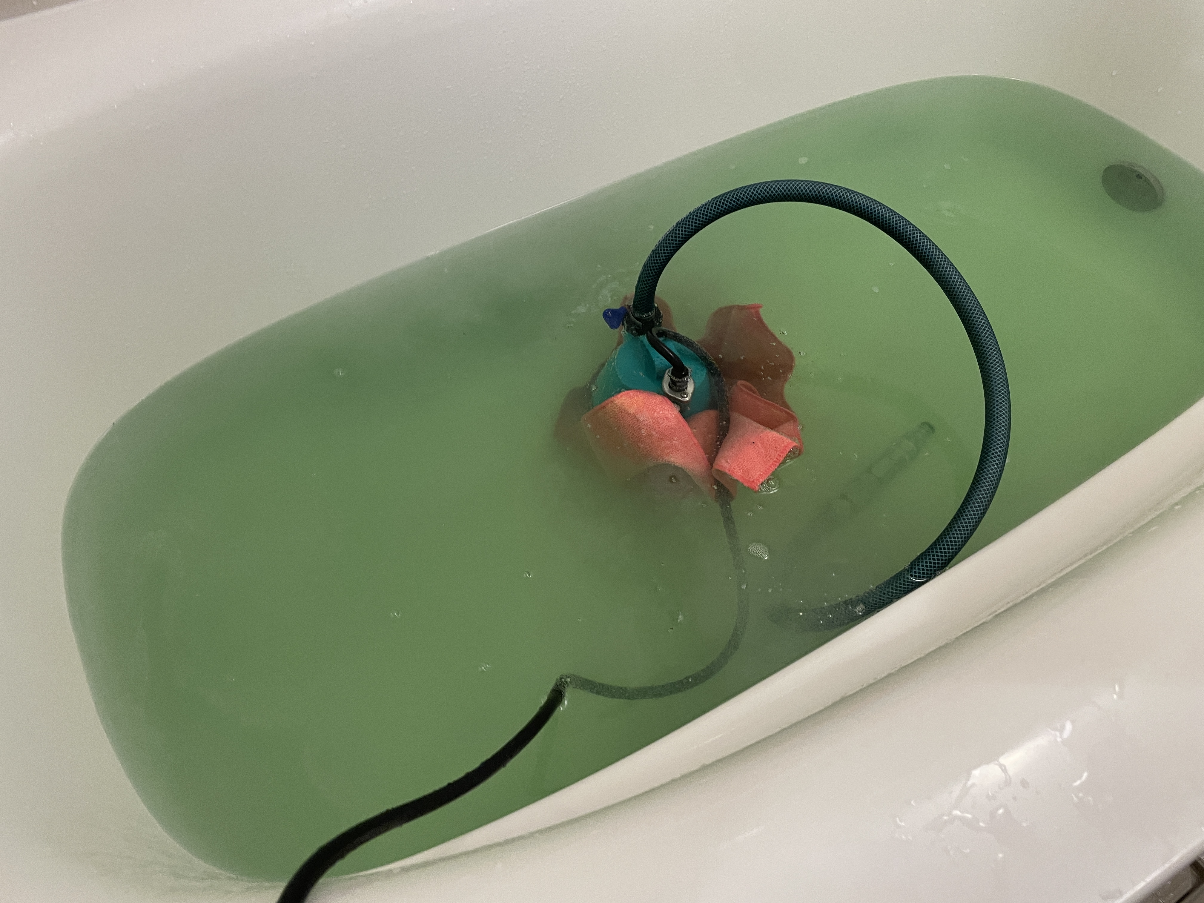 愛知県名古屋市千種区揚羽町の追い焚き配管除菌洗浄の作業後1