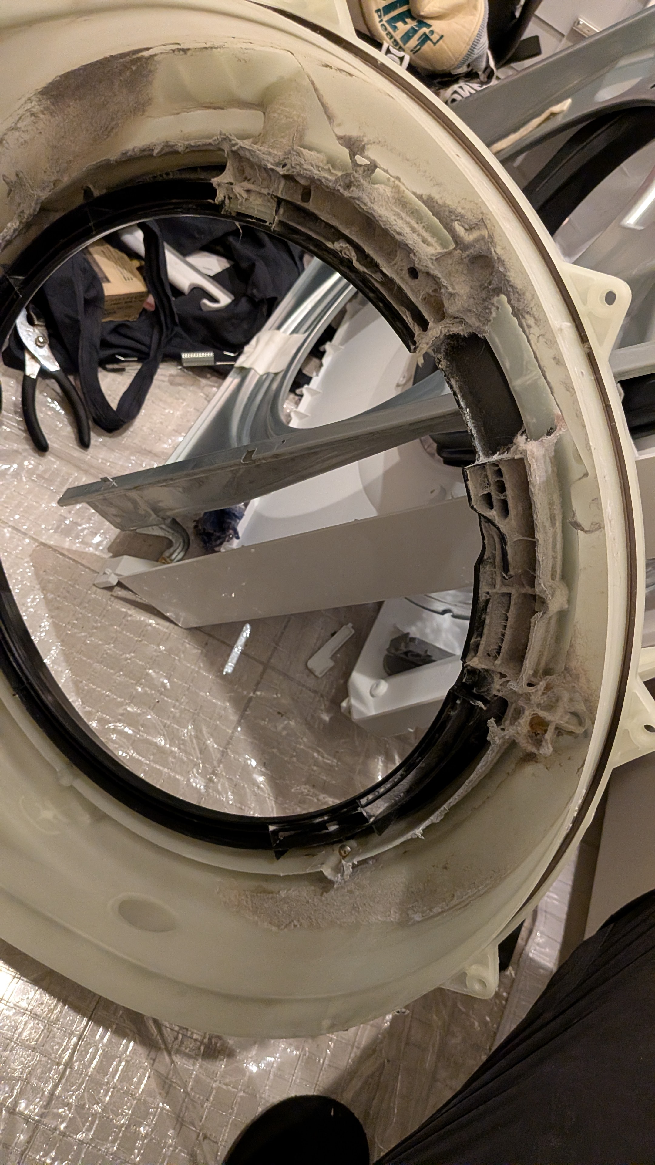 東京都江東区豊洲の洗濯機分解クリーニングの作業前2