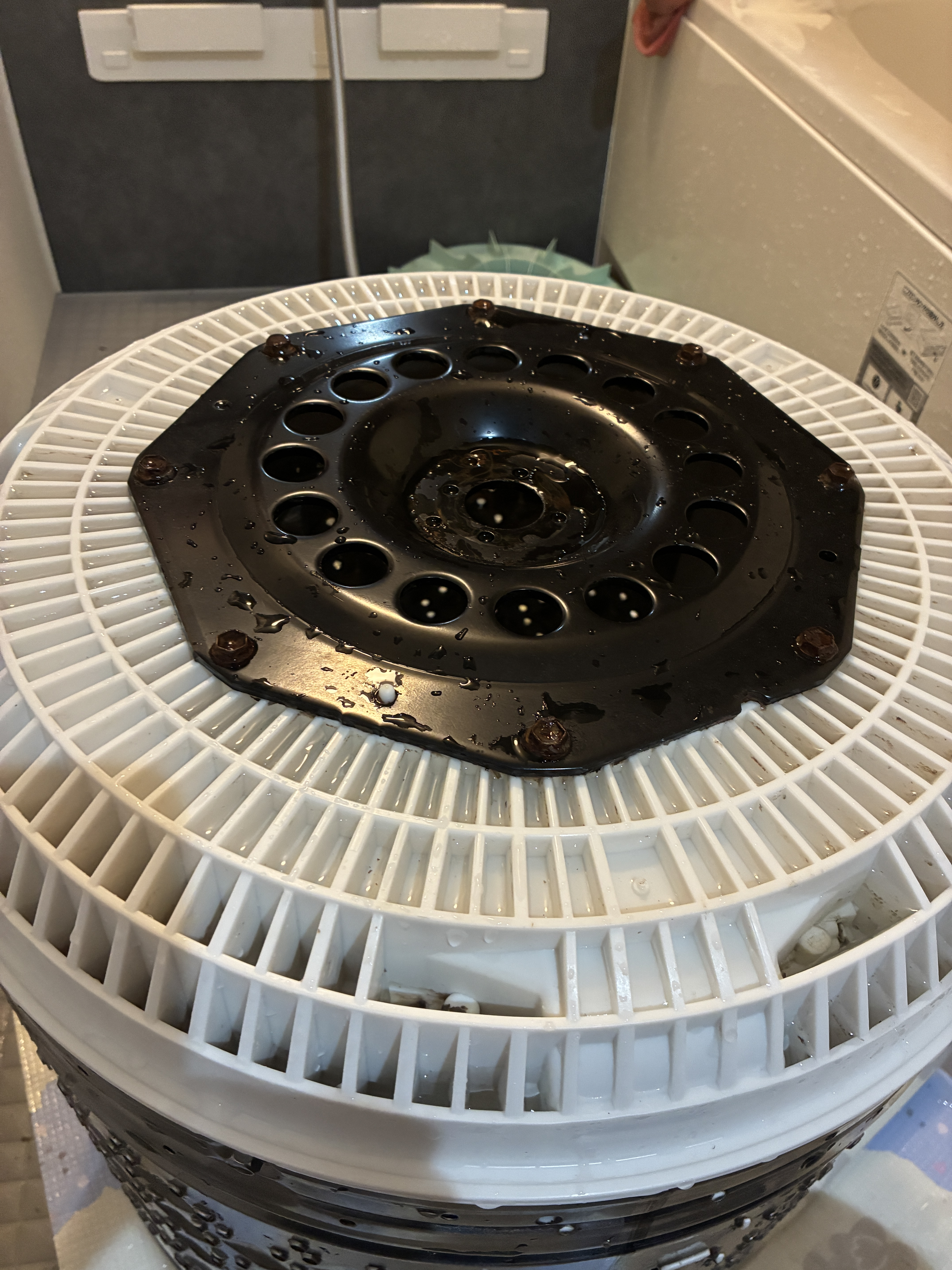 大阪府東大阪市角田の洗濯機分解クリーニングの作業後2