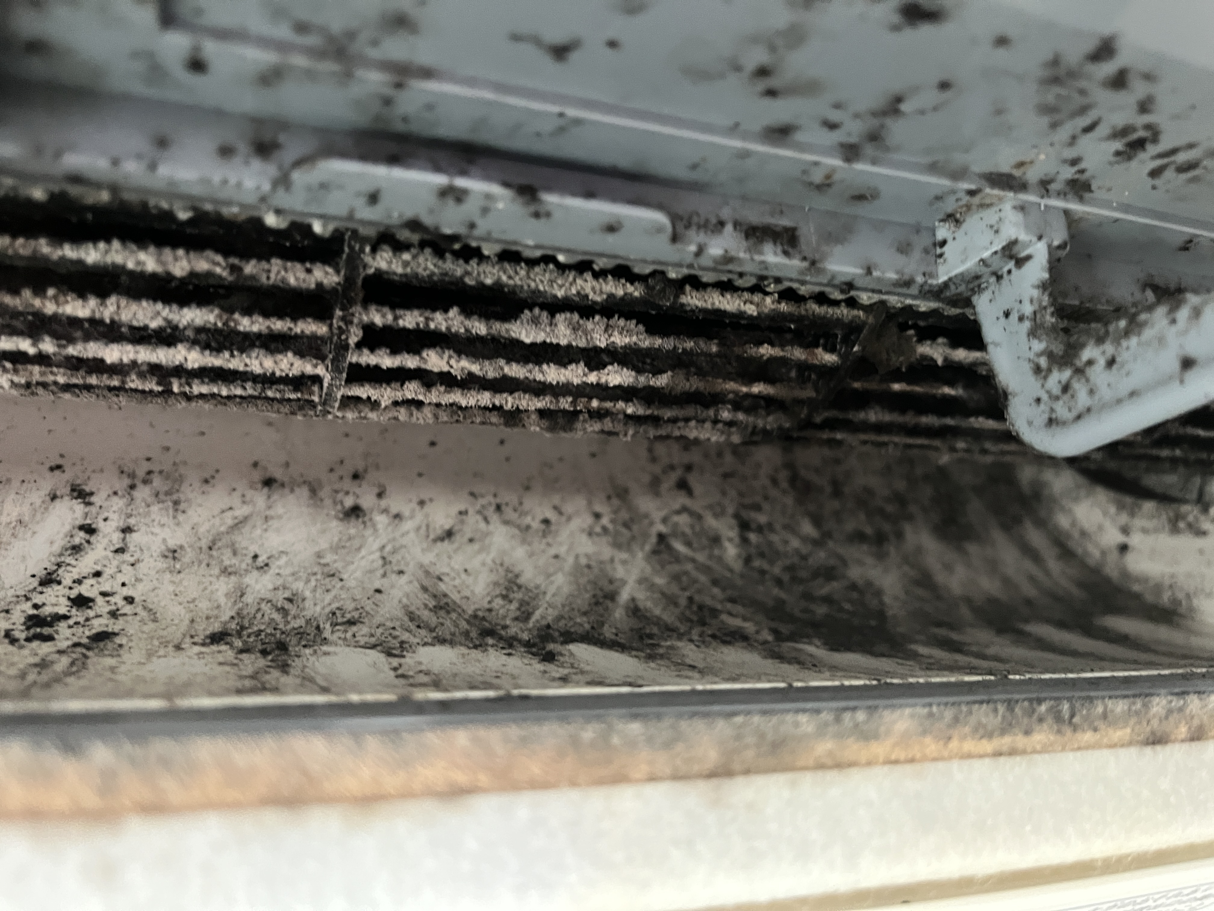 愛知県豊川市のお掃除機能付きエアコンの作業前1