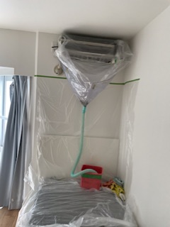 東京都世田谷区等々力の壁掛けエアコンの作業前1