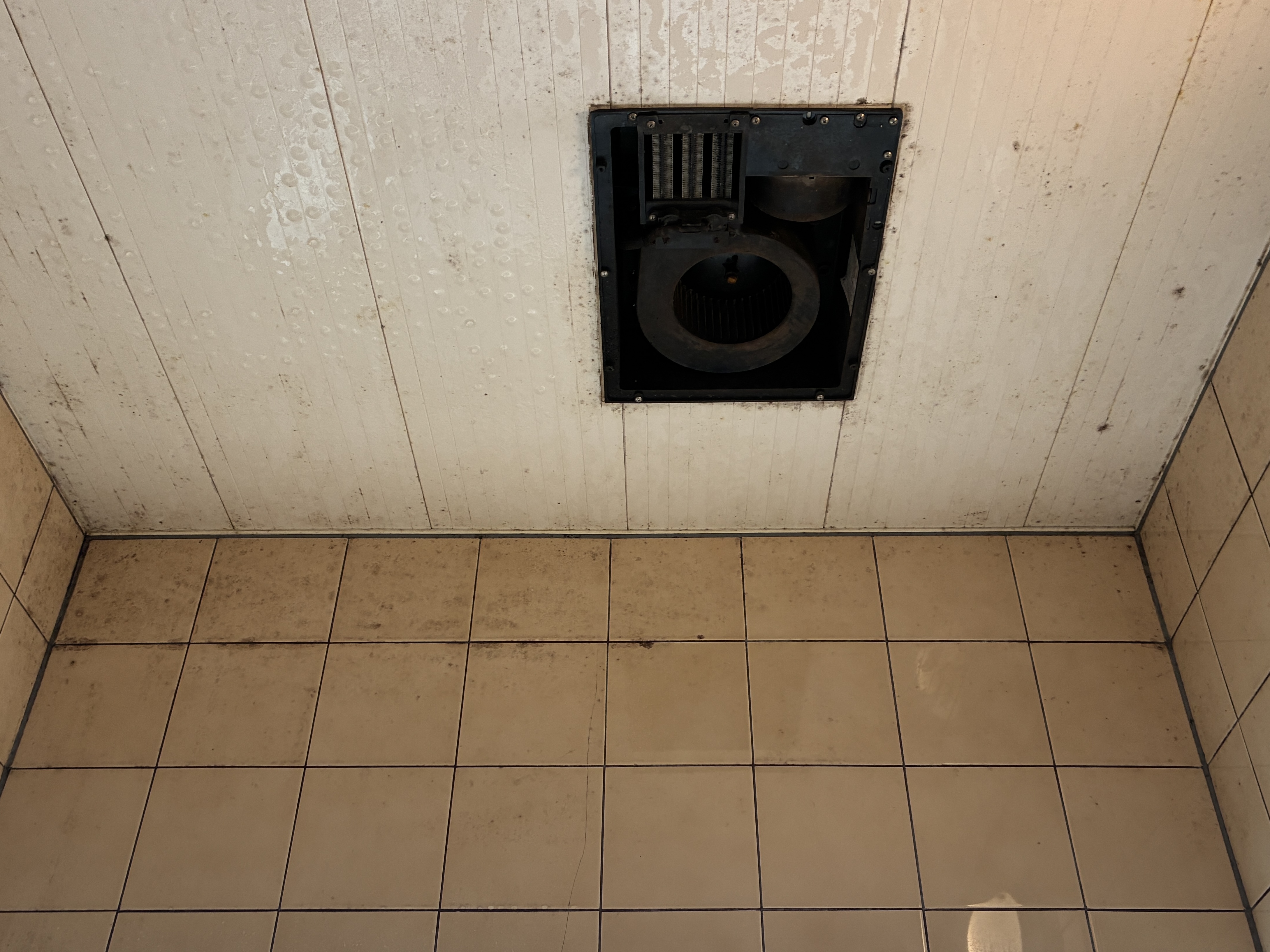 茨城県坂東市の洗面所クリーニングの作業前3