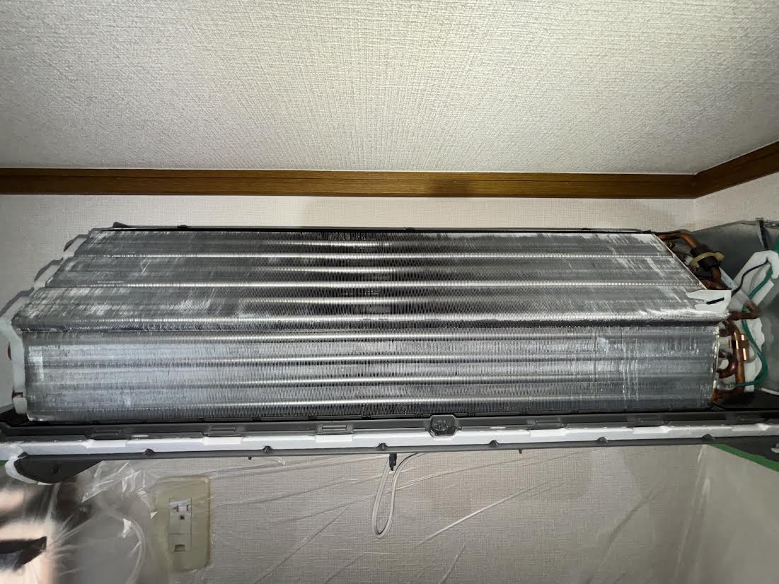 千葉県千葉市稲毛区小中台の壁掛けエアコンの作業前1