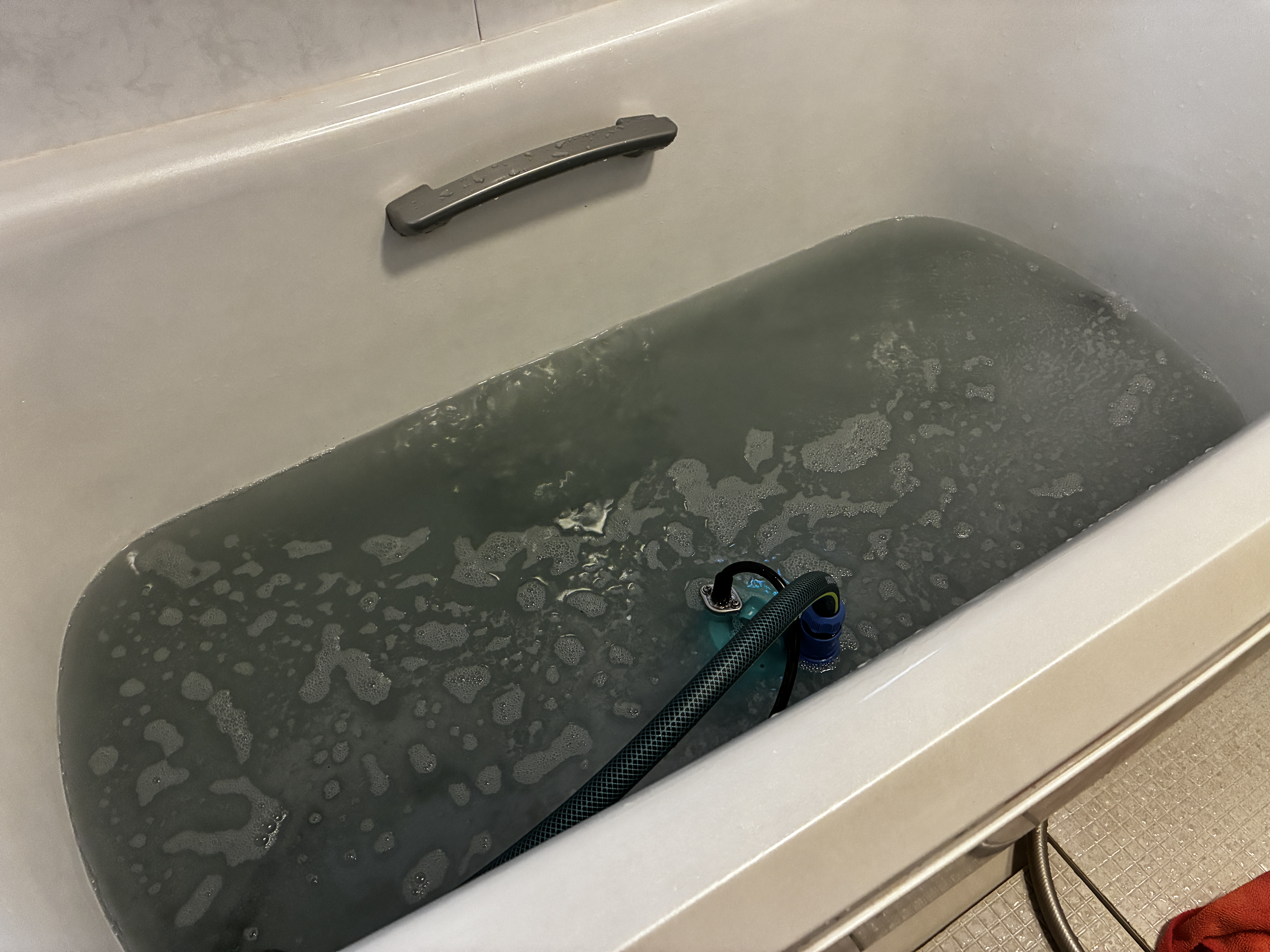 愛知県名古屋市千種区萱場の追い焚き配管除菌洗浄の作業後1