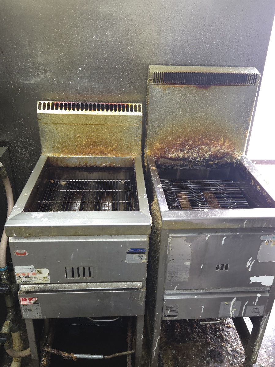 大阪府箕面市小野原東の飲食店清掃の作業前2