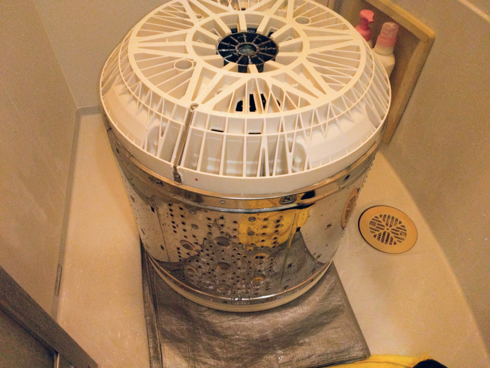 山梨県笛吹市の洗濯機分解クリーニングの作業後2