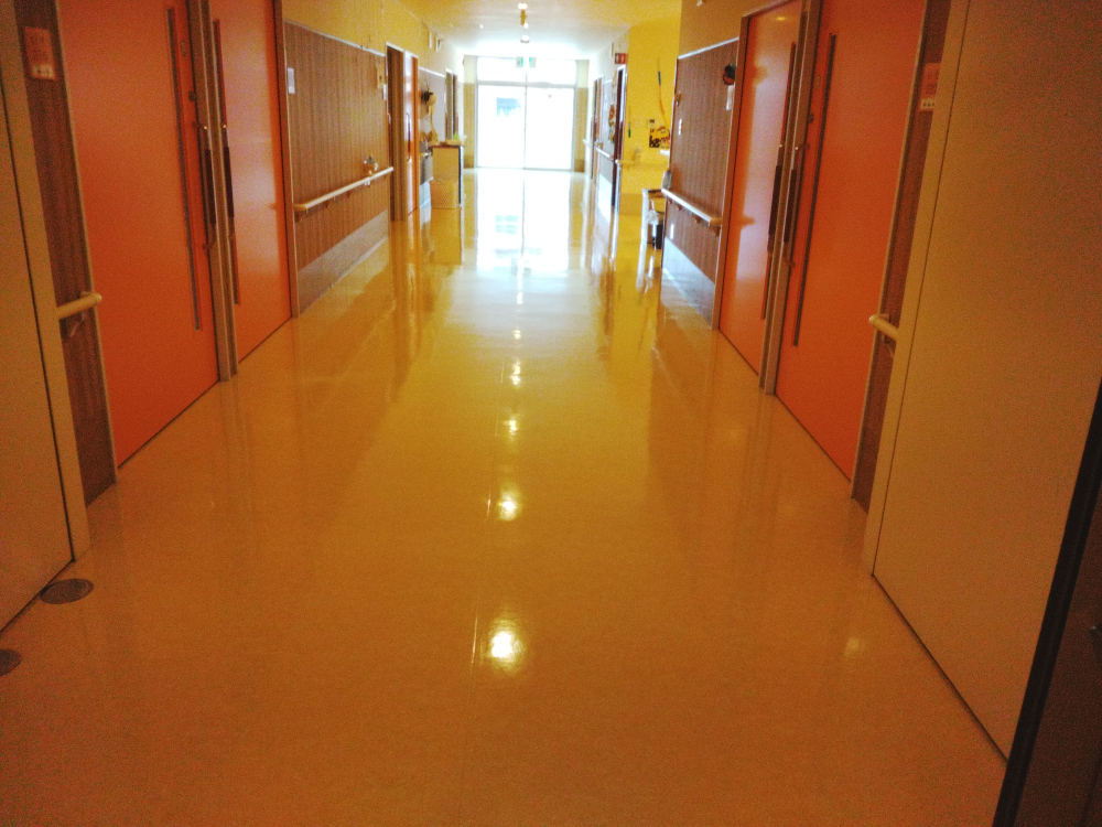 鹿児島県鹿児島市鴨池新町の医療・介護施設清掃の作業後2