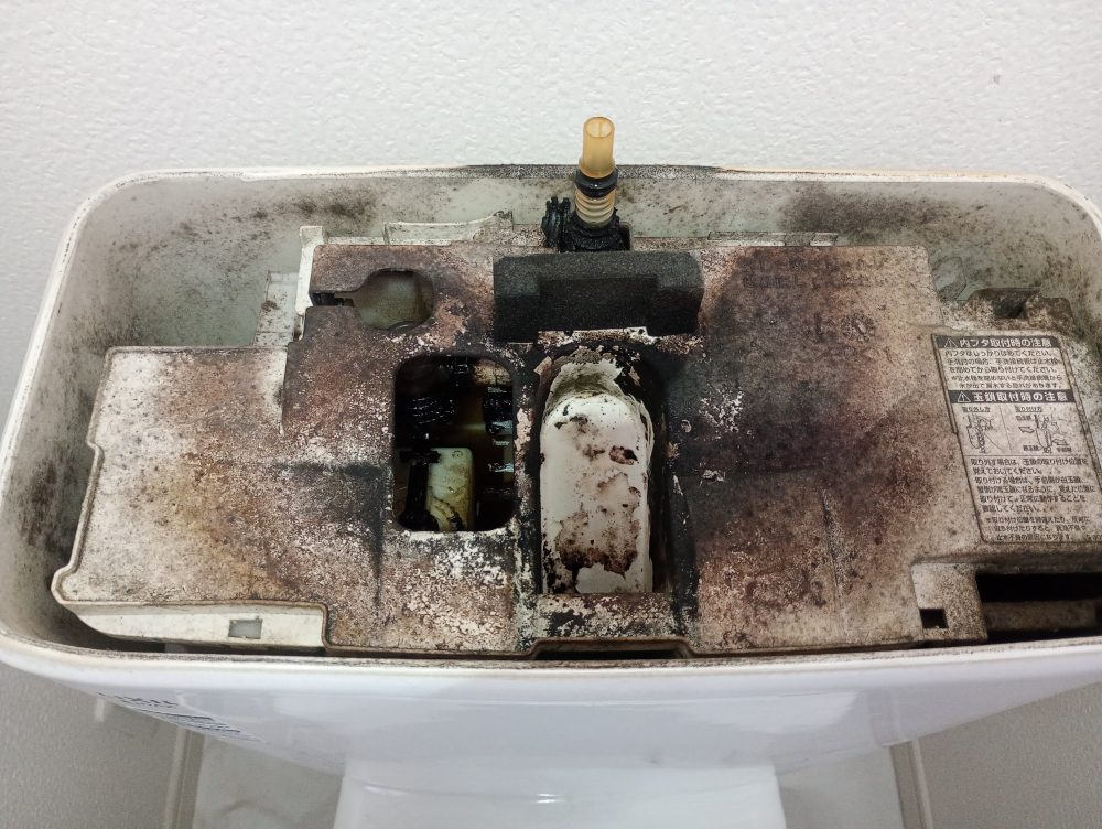 千葉県習志野市鷺沼のトイレクリーニングの作業前1
