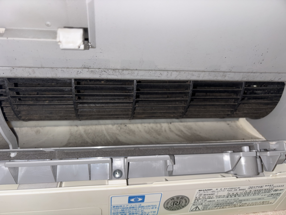 埼玉県南埼玉郡宮代町のお掃除機能付きエアコンの作業前2