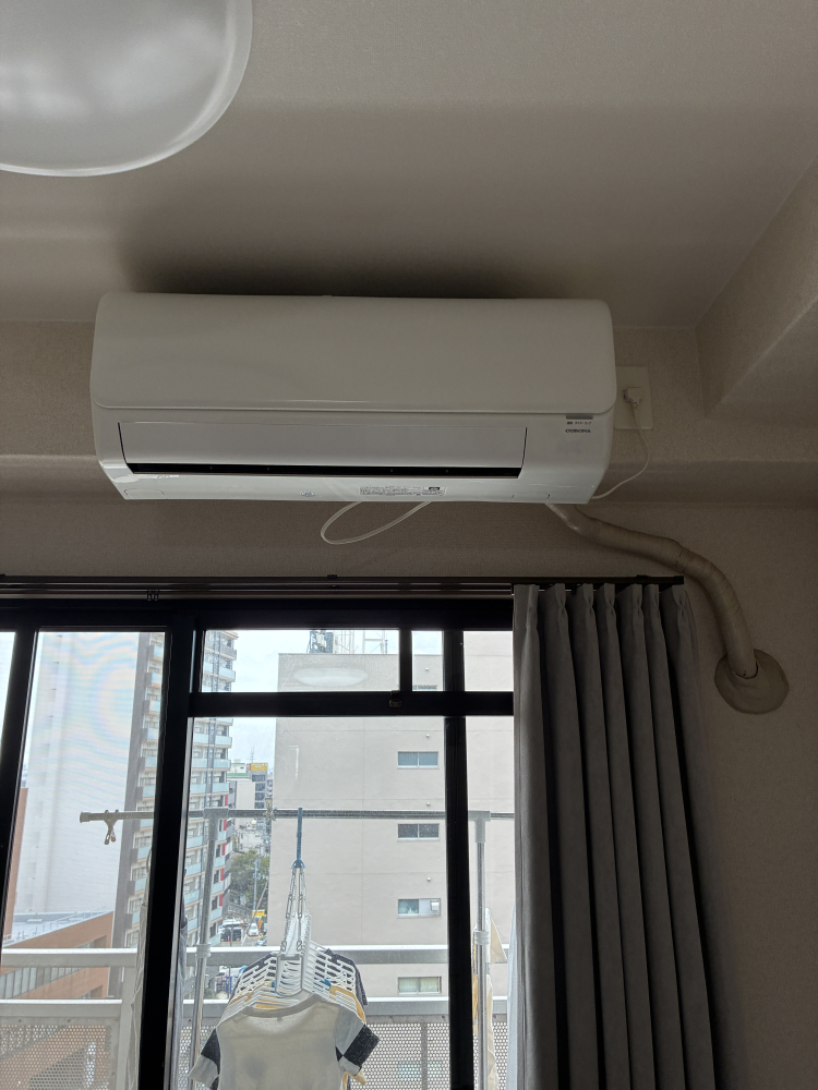 大阪府大阪市西成区千本中の壁掛けエアコンの作業前1