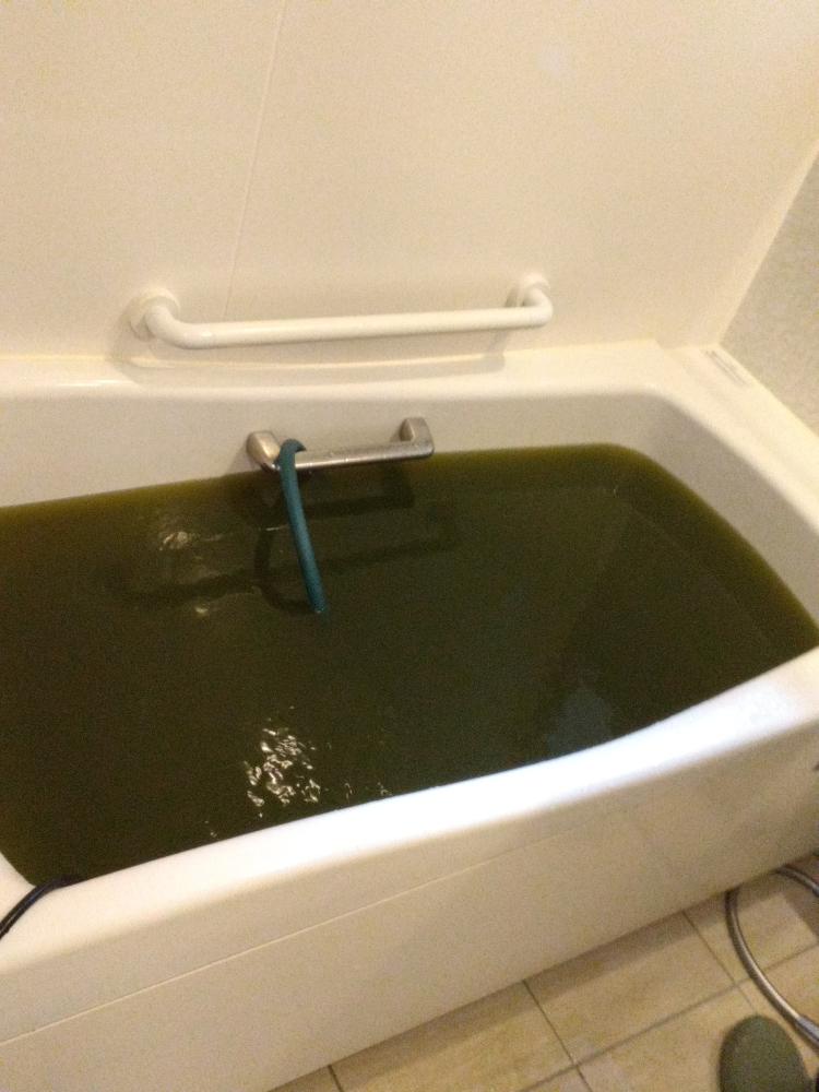 青森県八戸市の追い焚き配管除菌洗浄の作業後1