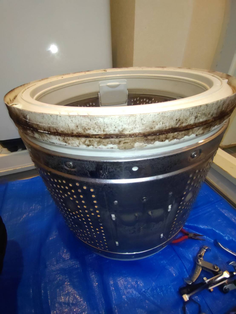東京都板橋区の洗濯機分解クリーニングの作業前1
